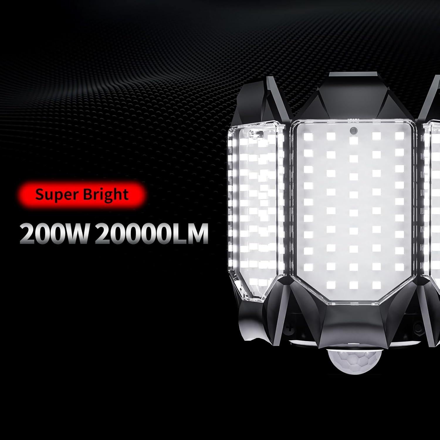 Luz de Garaje LED Hinersound Y6 con Sensor de Movimiento 200W 20000LM