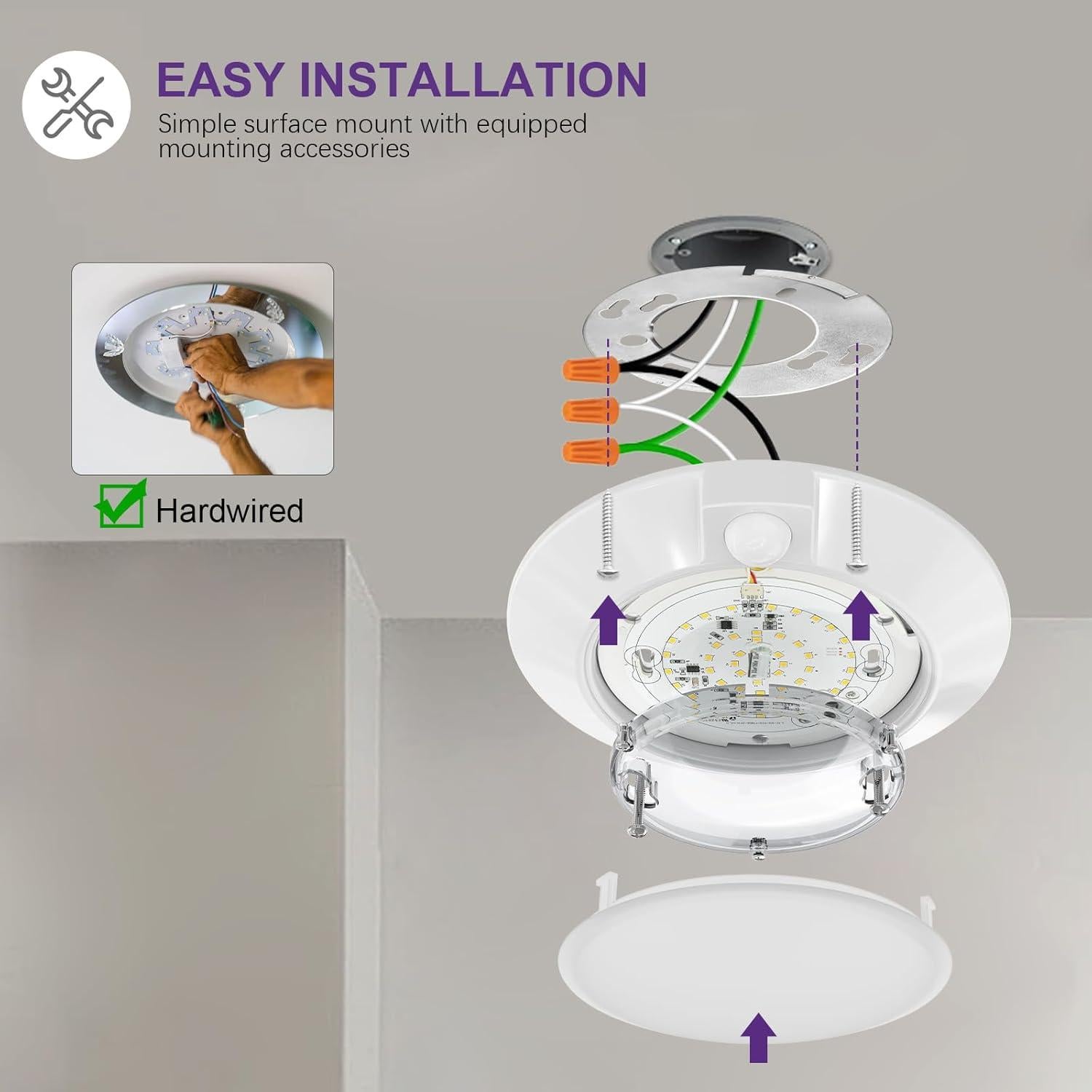 Luz de Techo LED Sofiton 14W 3000K con Sensor de Movimiento
