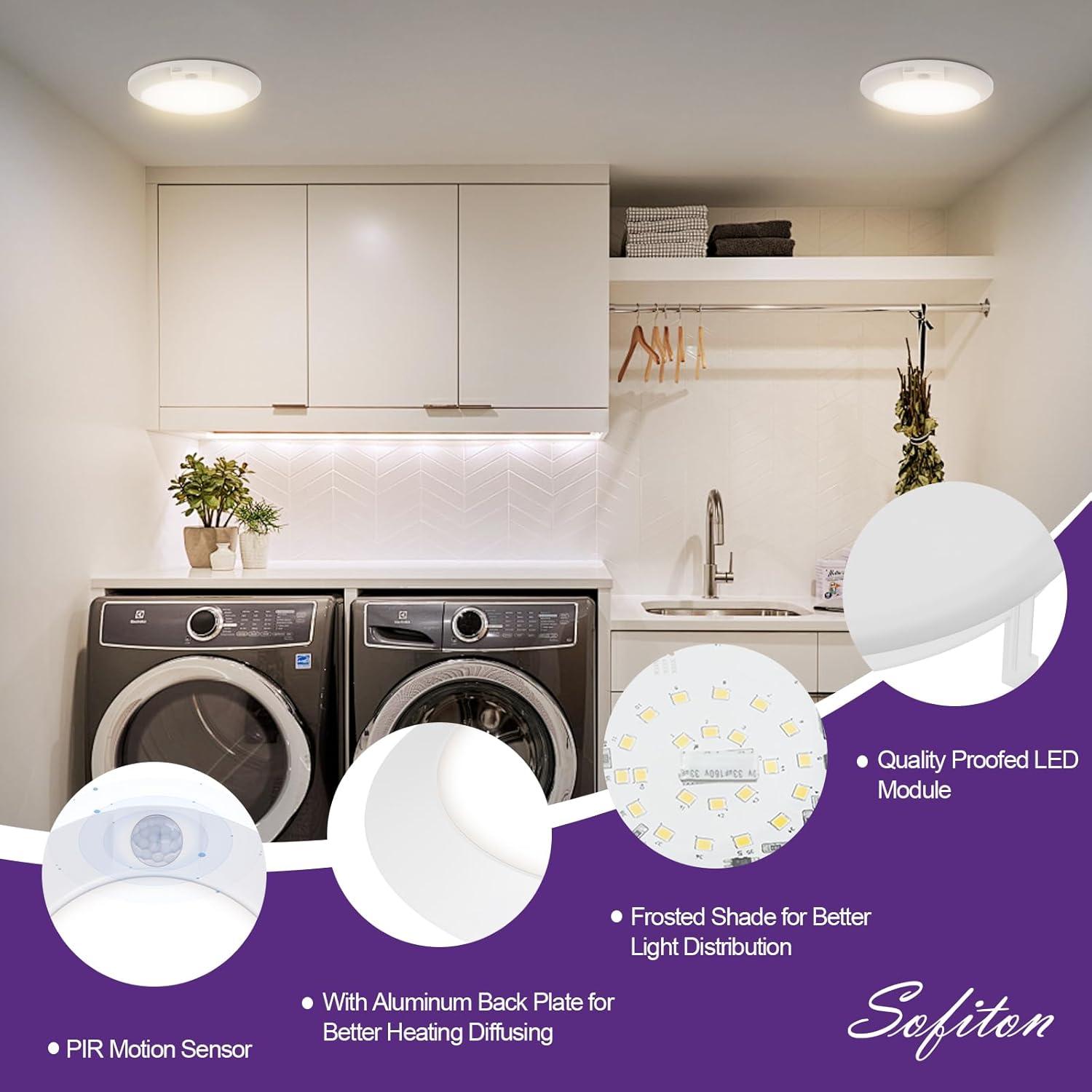 Luz de Techo LED Sofiton 14W 3000K con Sensor de Movimiento