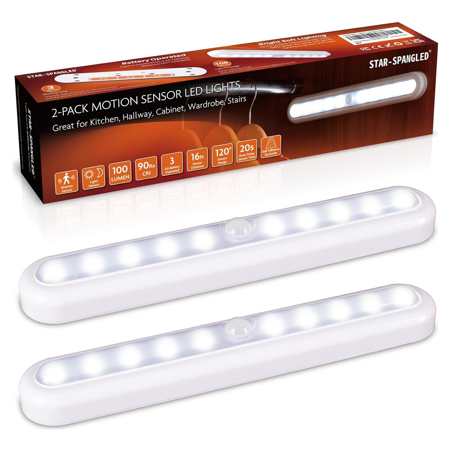 Luz LED Sensorial de Movimiento 11" Adherible - Paquete de 2