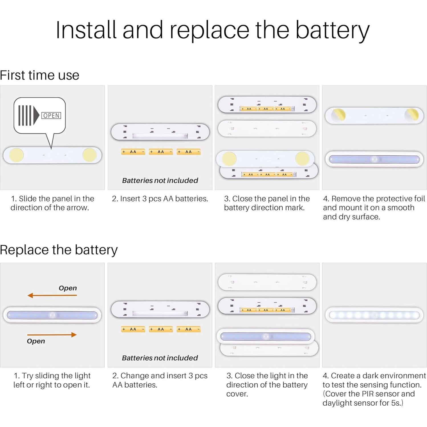 Luz LED Sensorial de Movimiento 11" Adherible - Paquete de 2