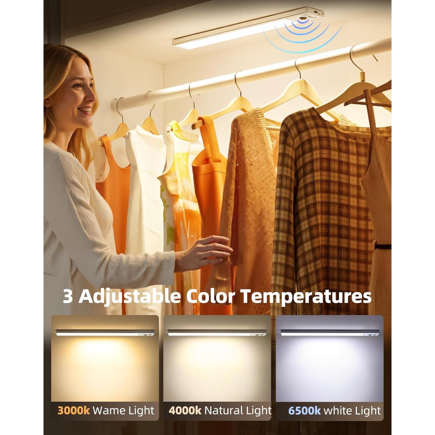 EZVALO Luces Bajo Gabinete Inalámbricas 20.32cm con Sensor