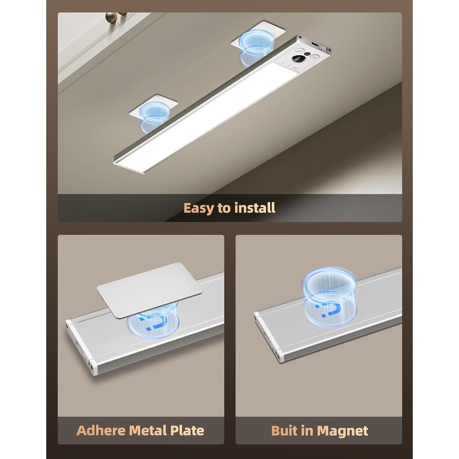 EZVALO Luces Bajo Gabinete Inalámbricas 20.32cm con Sensor