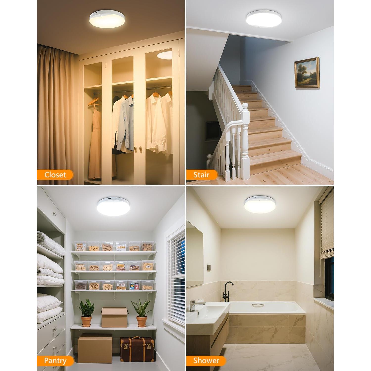 Luz de Techo Recargable ShunFSC 6W con Sensor de Movimiento