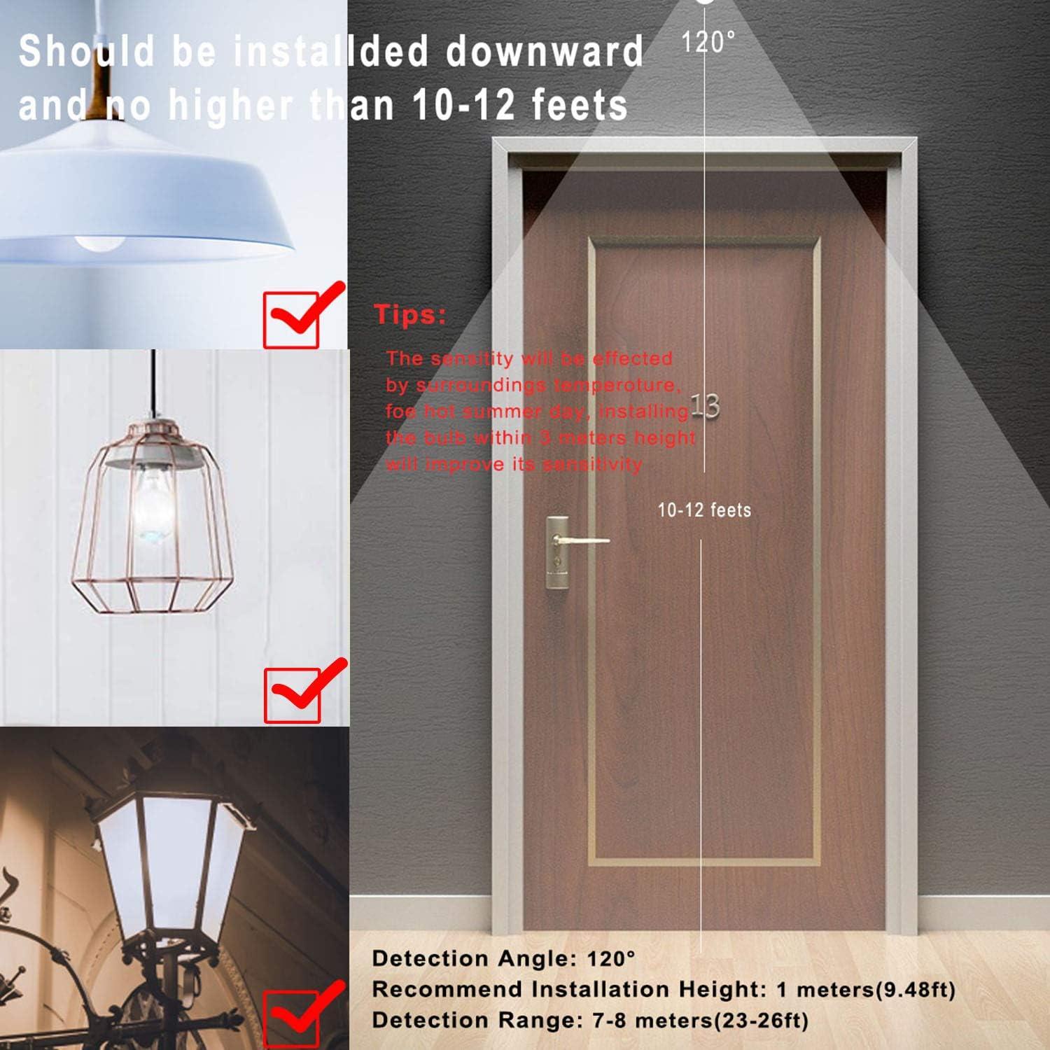 Bombillas LED de Seguridad MikeWin 13W con Sensor de Movimiento - 4 Paquetes