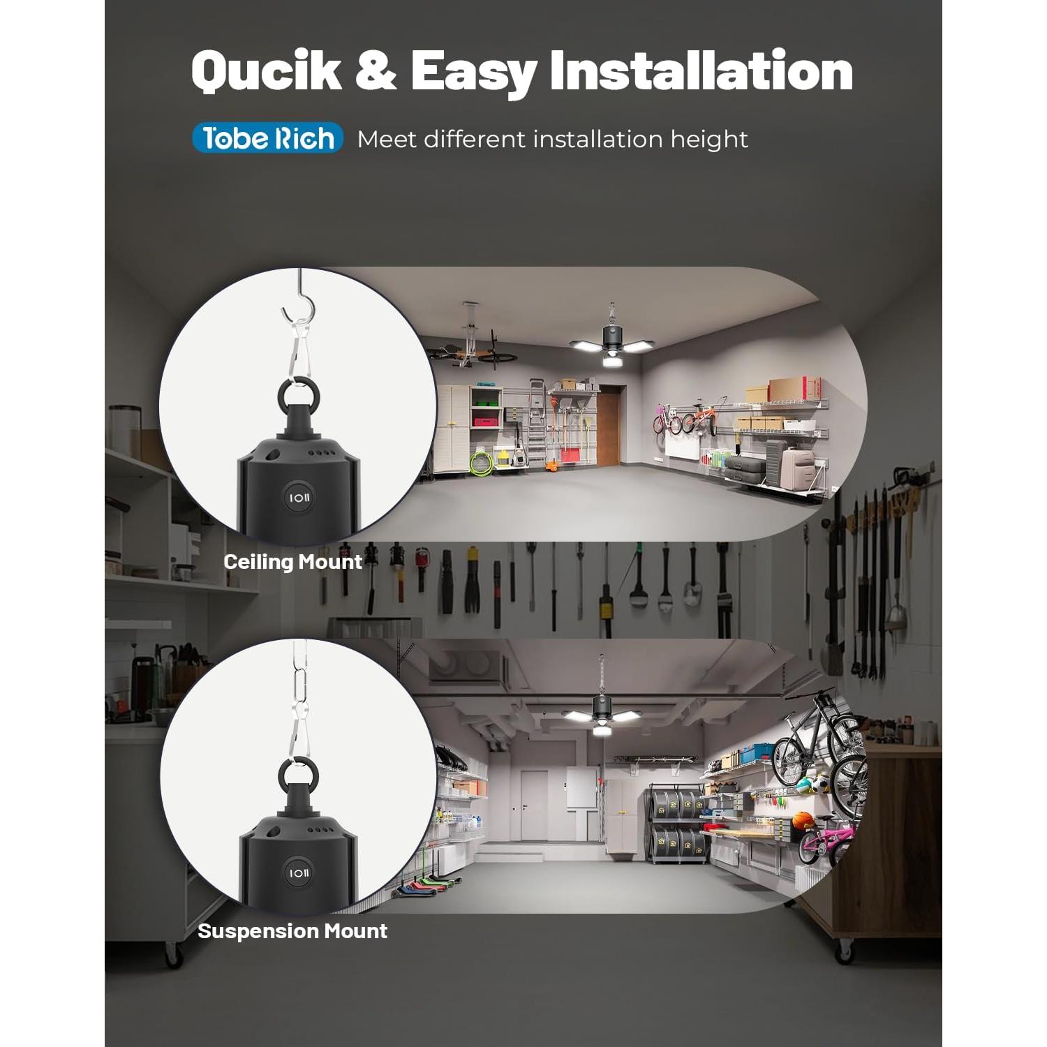 Sensor de Movimiento LED Toberich 8000LM 3 Modos 6500K