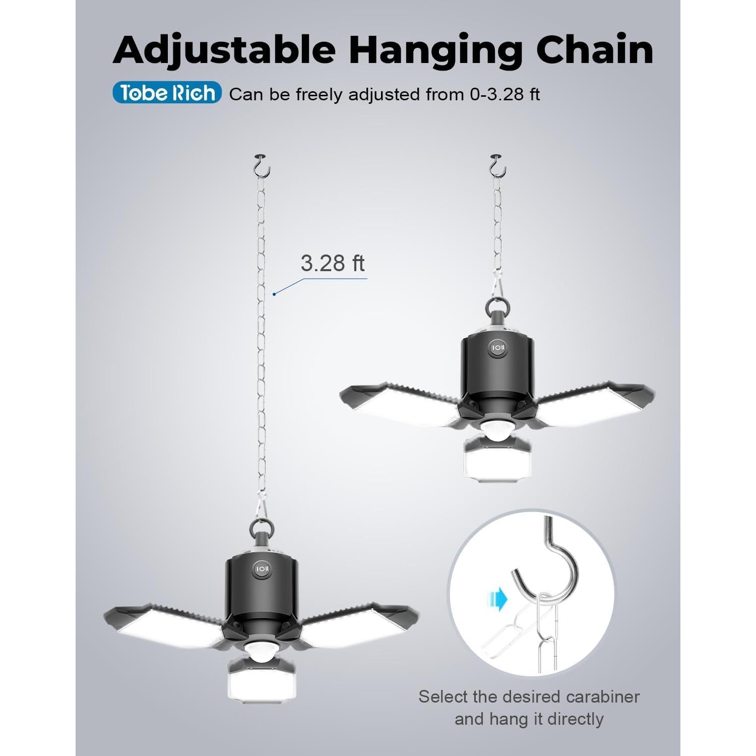 Sensor de Movimiento LED Toberich 8000LM 3 Modos 6500K