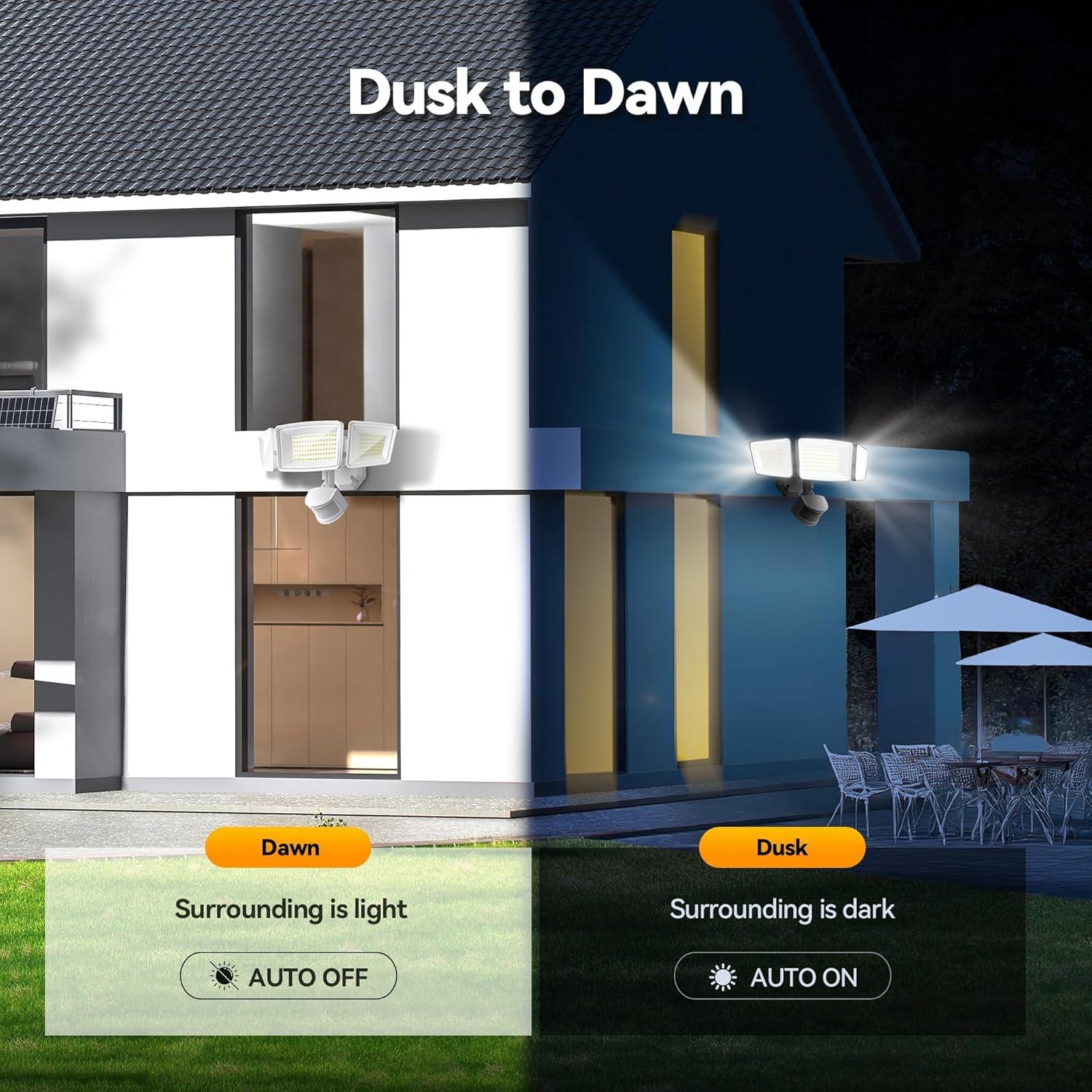 TECKNET Luz de Inundación Exterior con Sensor de Movimiento 150LEDs 4200LM