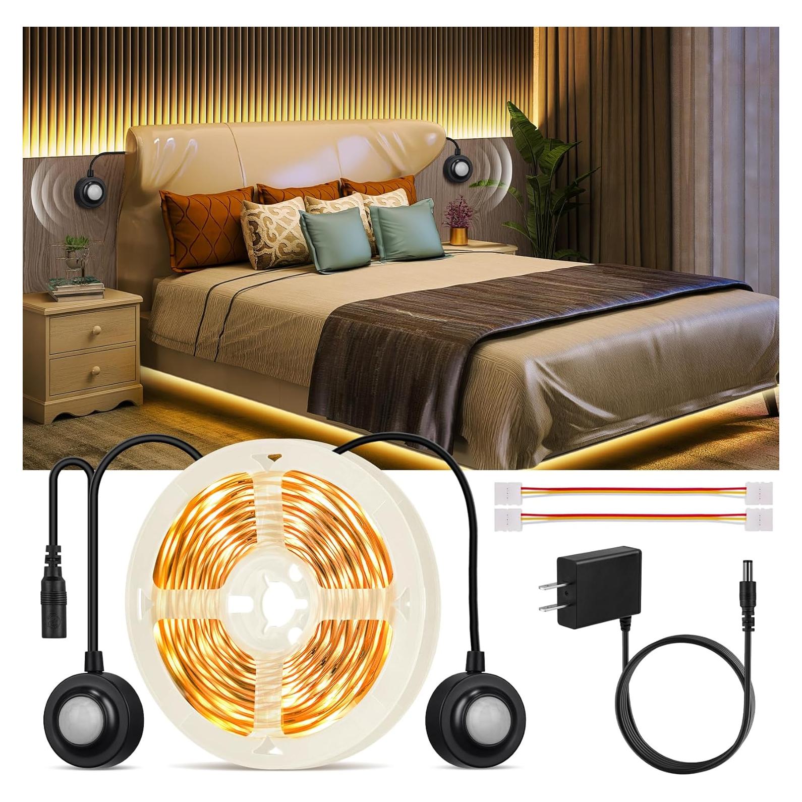 Tira LED con Sensor de Movimiento HOUHUI 5m Doble Luz Interior