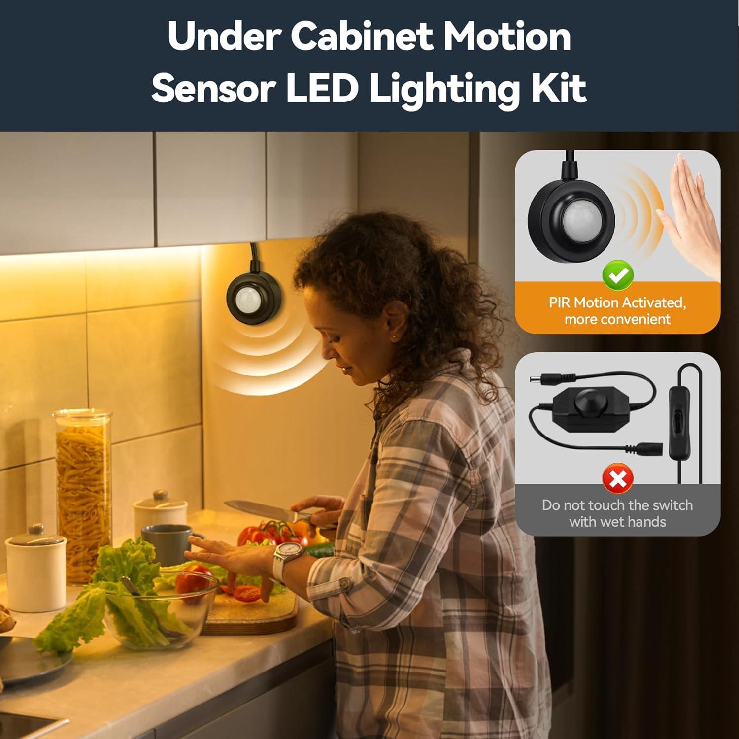 Tira LED con Sensor de Movimiento HOUHUI 5m Doble Luz Interior