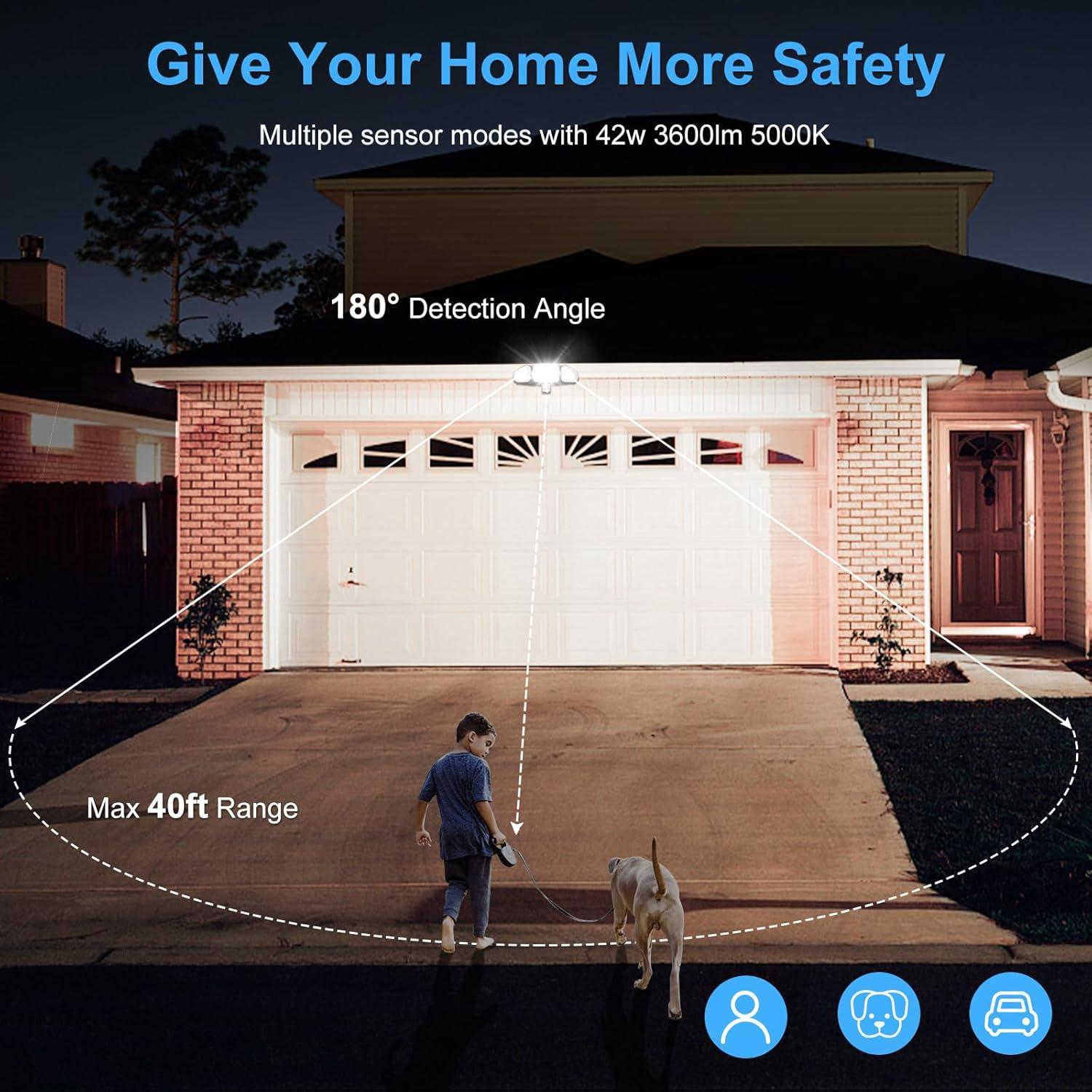 Luz de Seguridad LED MEIKEE 42W con Sensor de Movimiento IP65