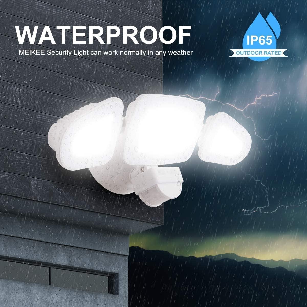 Luz de Seguridad LED MEIKEE 42W con Sensor de Movimiento IP65