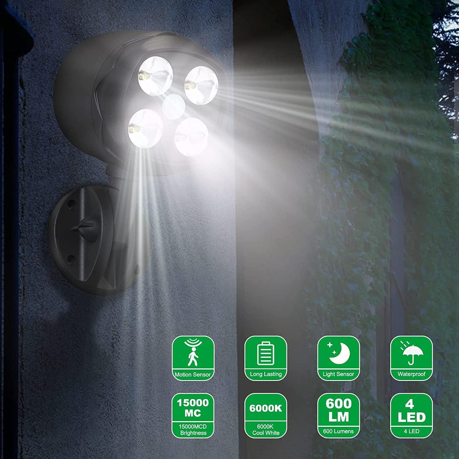Luz de Sensor de Movimiento Yuyotrre 12W 600 Lúmenes Exterior