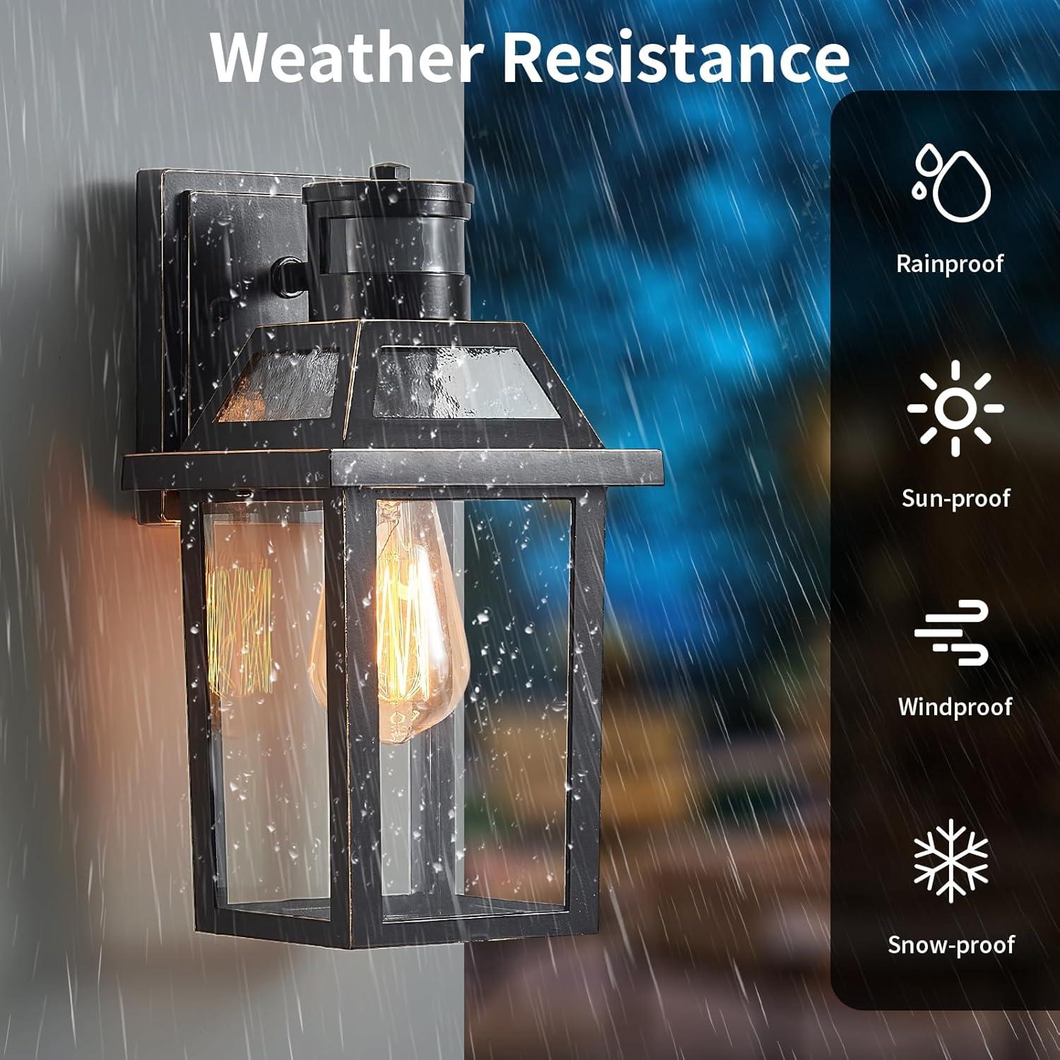 Luz de Porche Exterior YISURO con Sensor de Movimiento 3 Modos