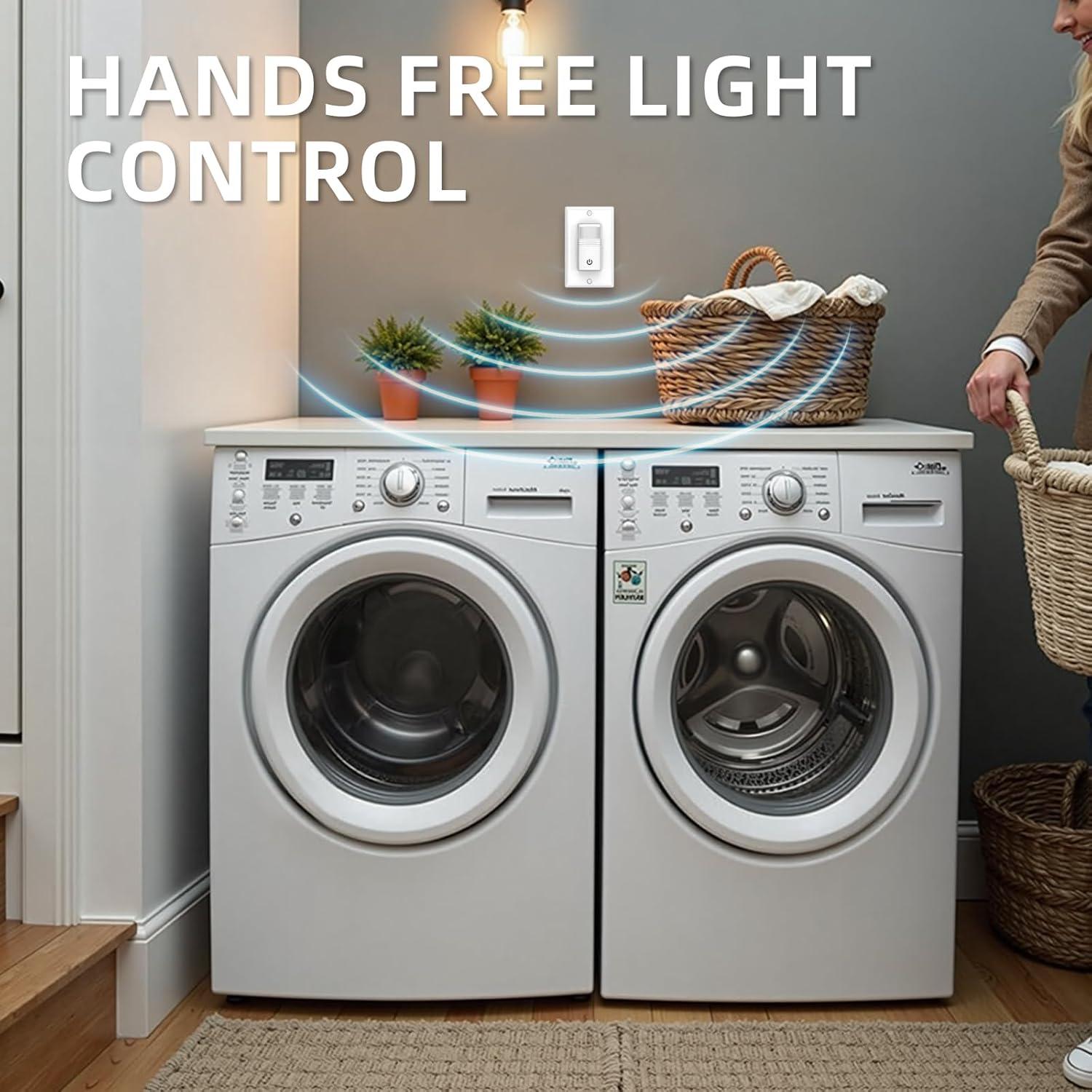 Interruptor de Luz con Sensor de Movimiento ECOELER YM2106, Blanco