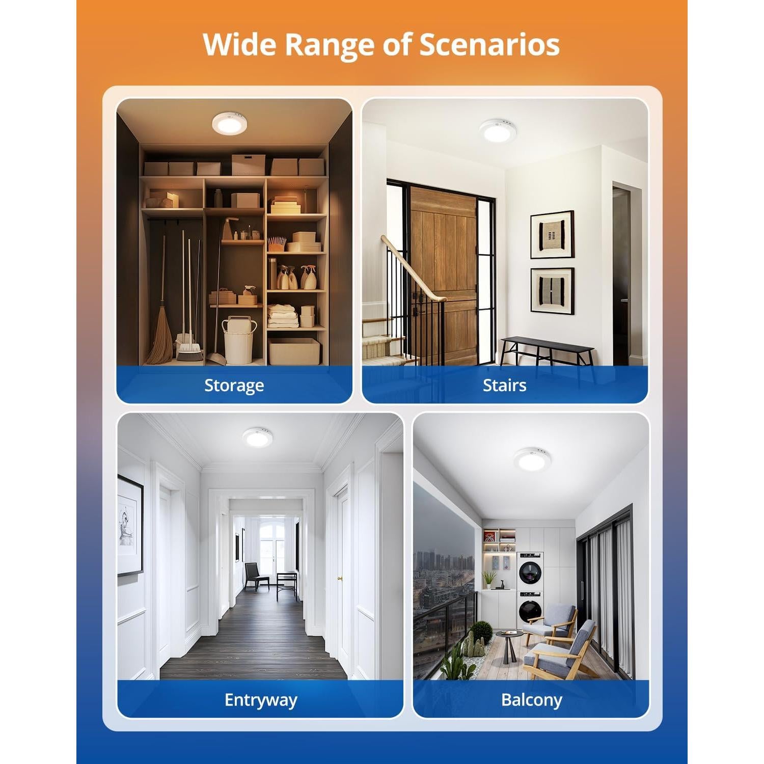 Luz de Techo con Sensor de Movimiento Wowatt 15W 1800LM 3000K-6000K