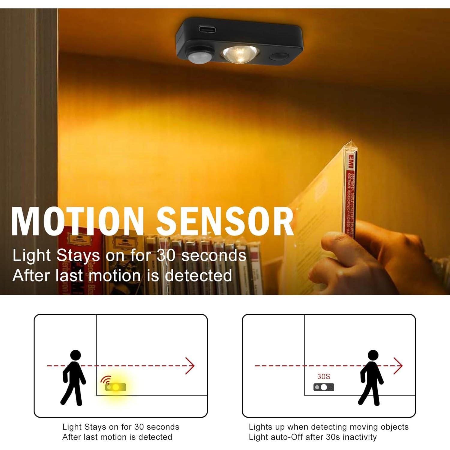 Luz Nocturna LED con Sensor de Movimiento LEDLampsWorld 4 Pzas