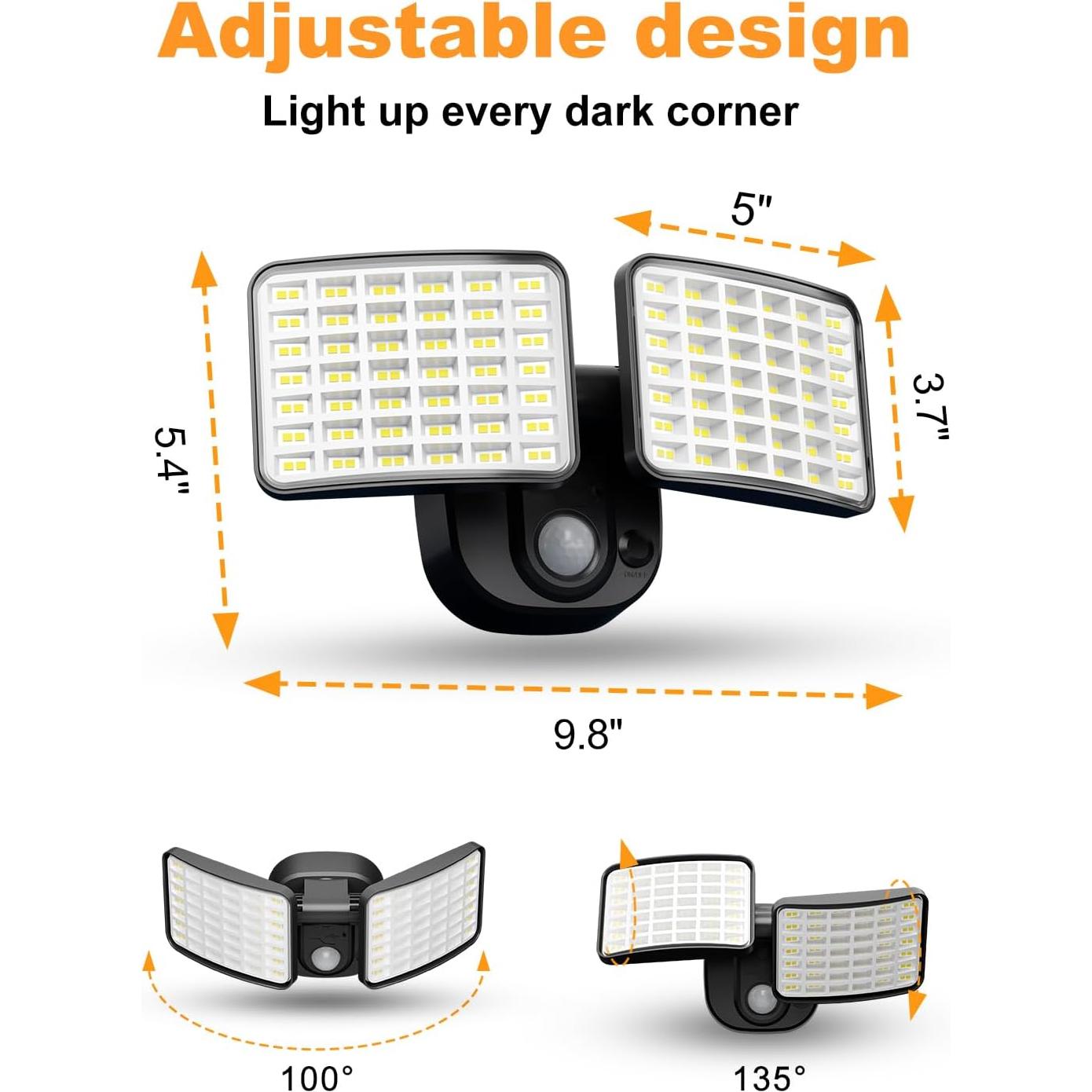 Luz de Movimiento Recargable YTKIH 2500LM/4000LM Inalámbrica