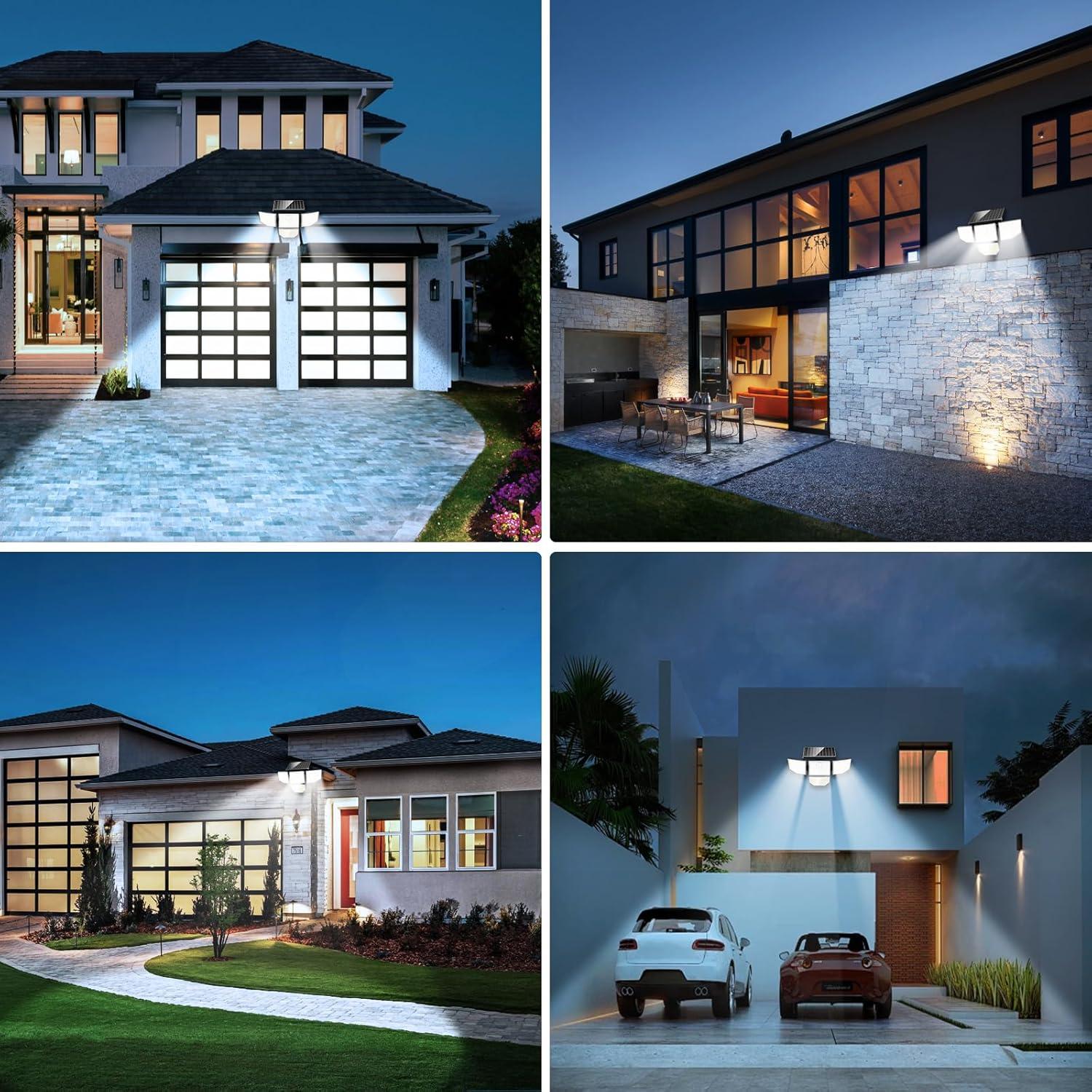 Luz Solar Exterior Adewalk 3000LM 4 Cabezas 188 LED IP65