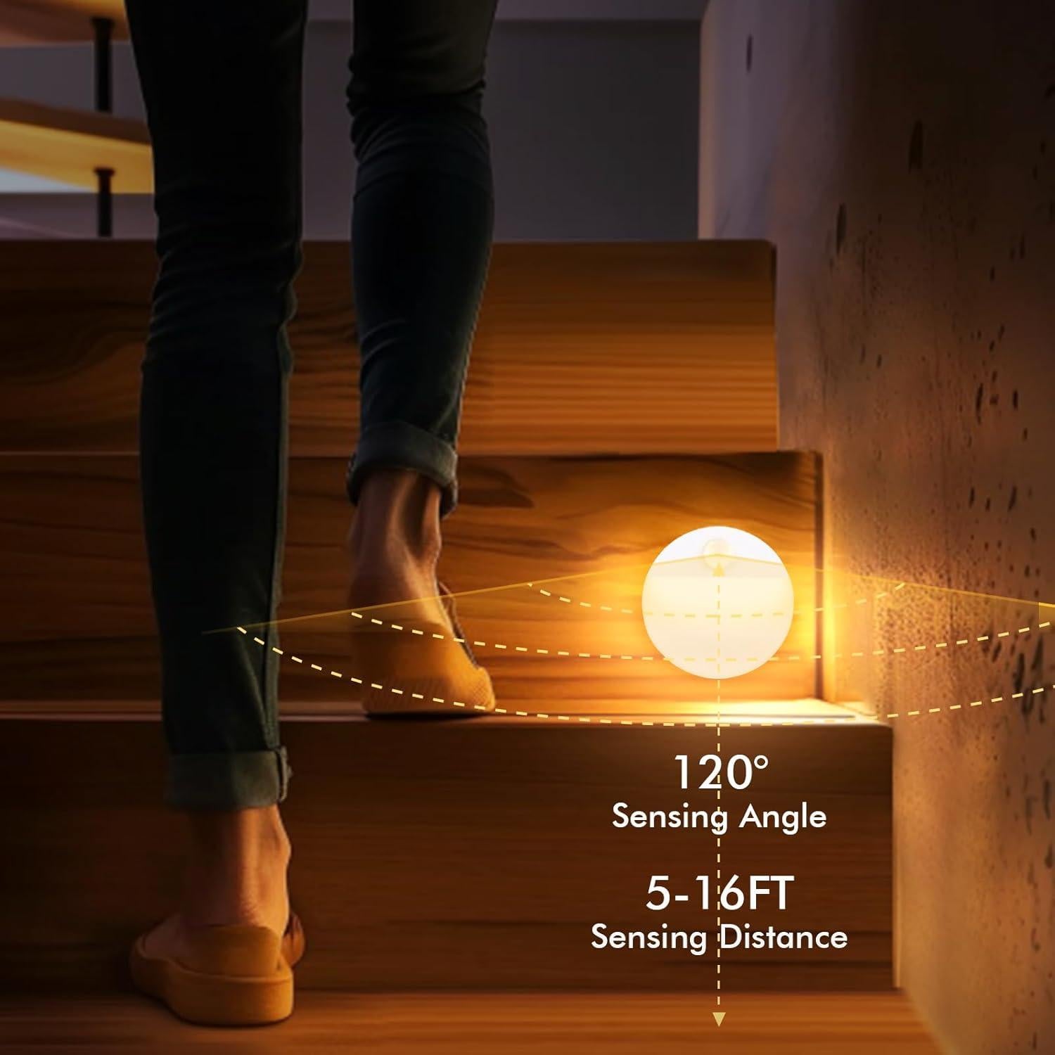 Paquete de 3 luces LED de sensor de movimiento Guankaidianzishangwu