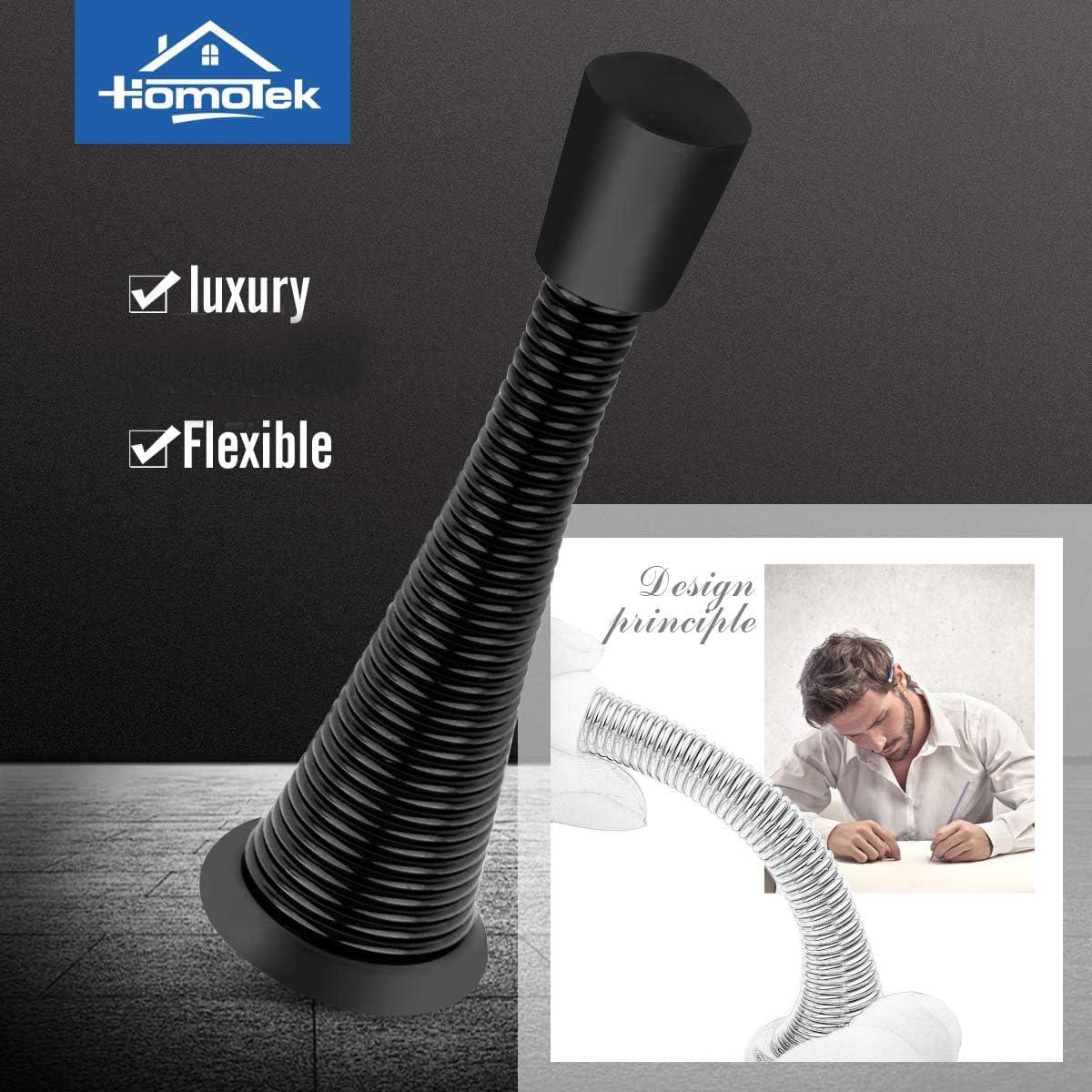 Tope de Puerta de Resorte HOMOTEK 12 Paquete Negro 7.94 cm