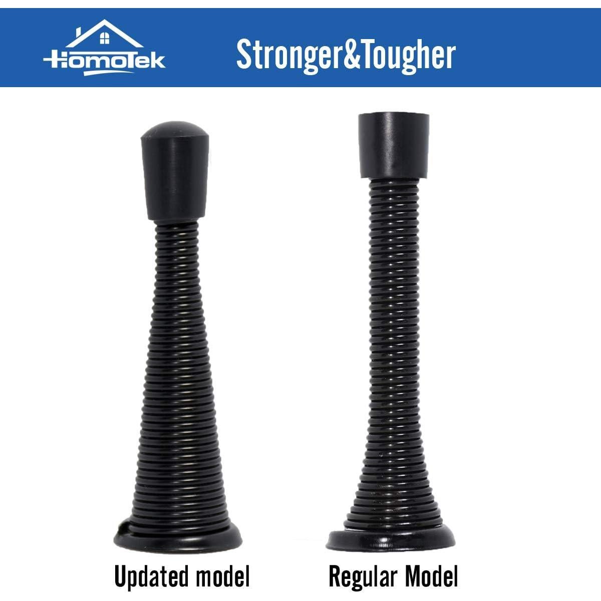 Tope de Puerta de Resorte HOMOTEK 12 Paquete Negro 7.94 cm