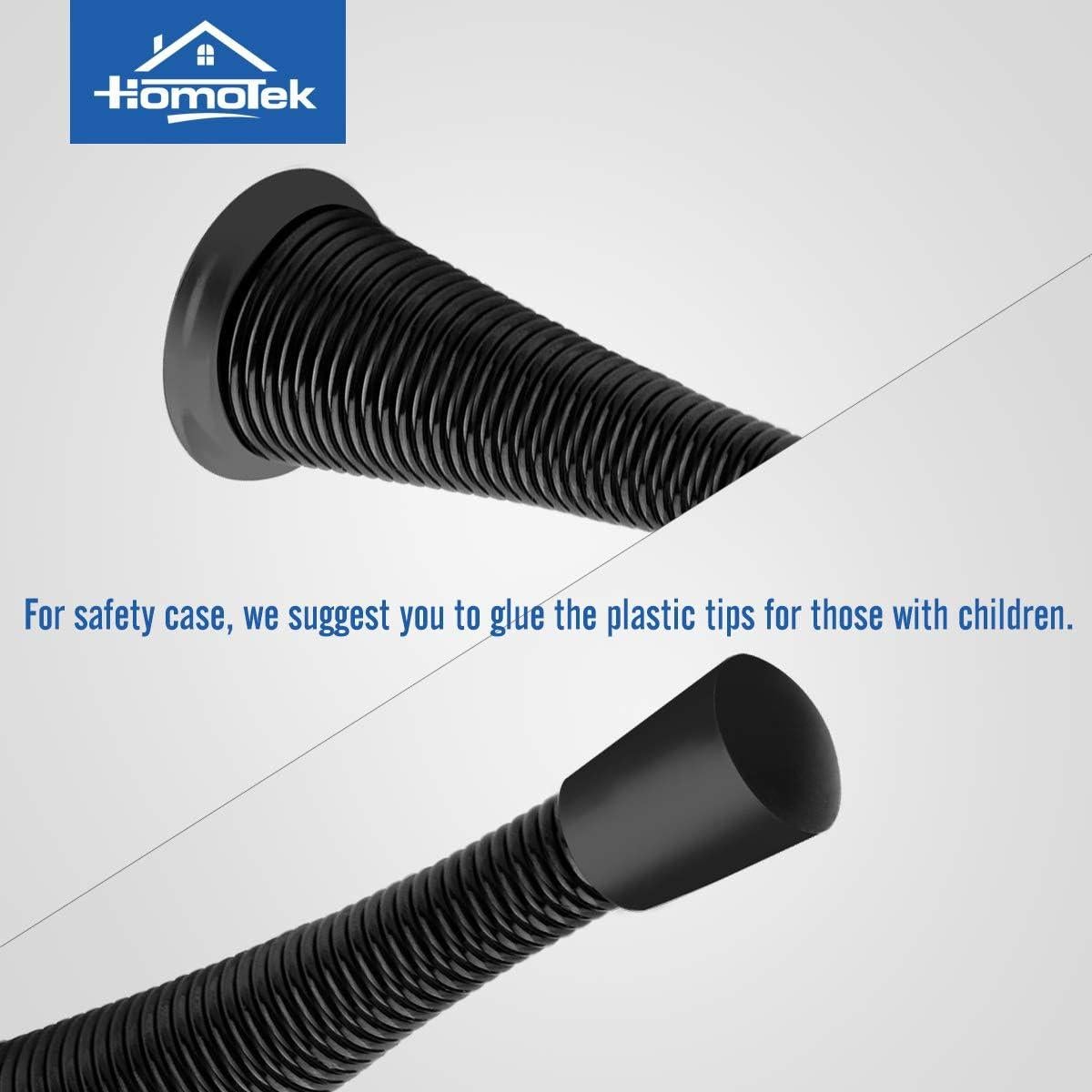 Tope de Puerta de Resorte HOMOTEK 12 Paquete Negro 7.94 cm