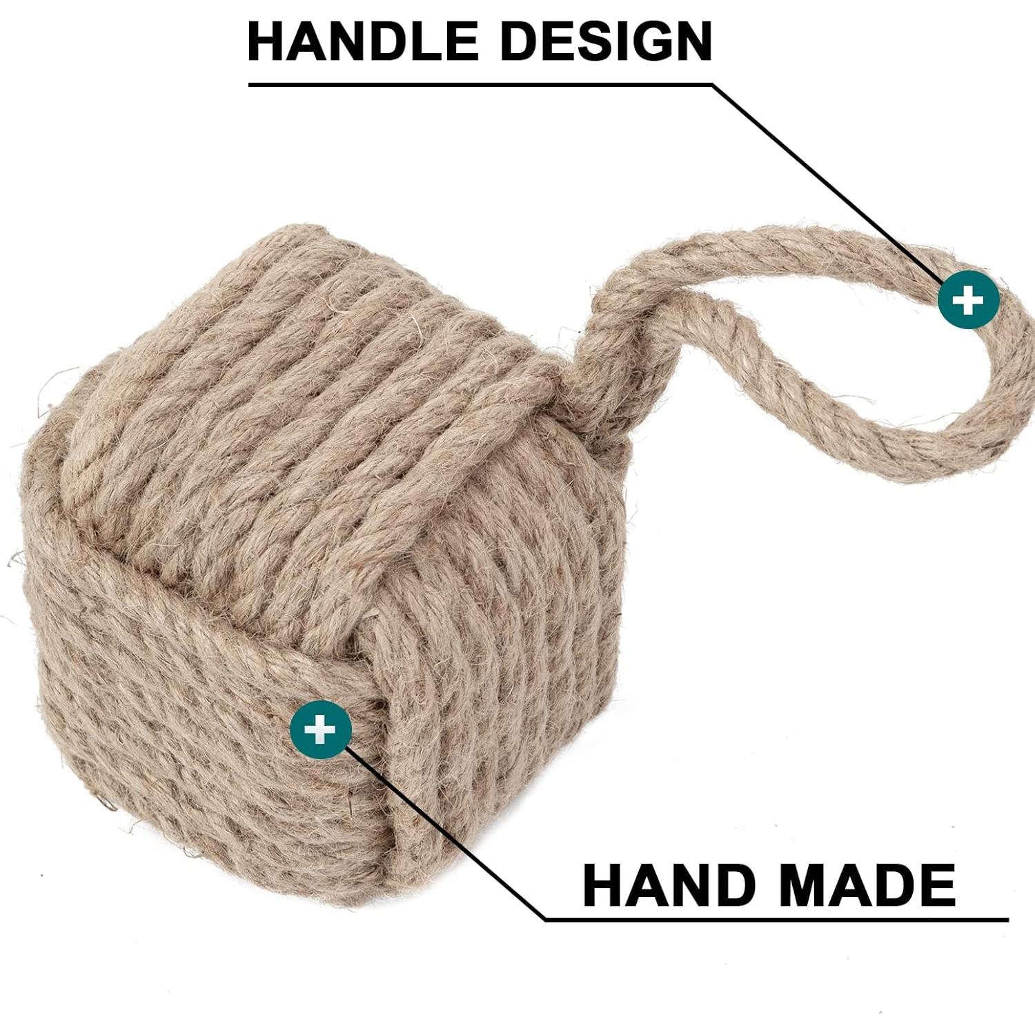 Detenedor de Puerta Marwood Nudo de Yute 12.7 cm Cuadrado