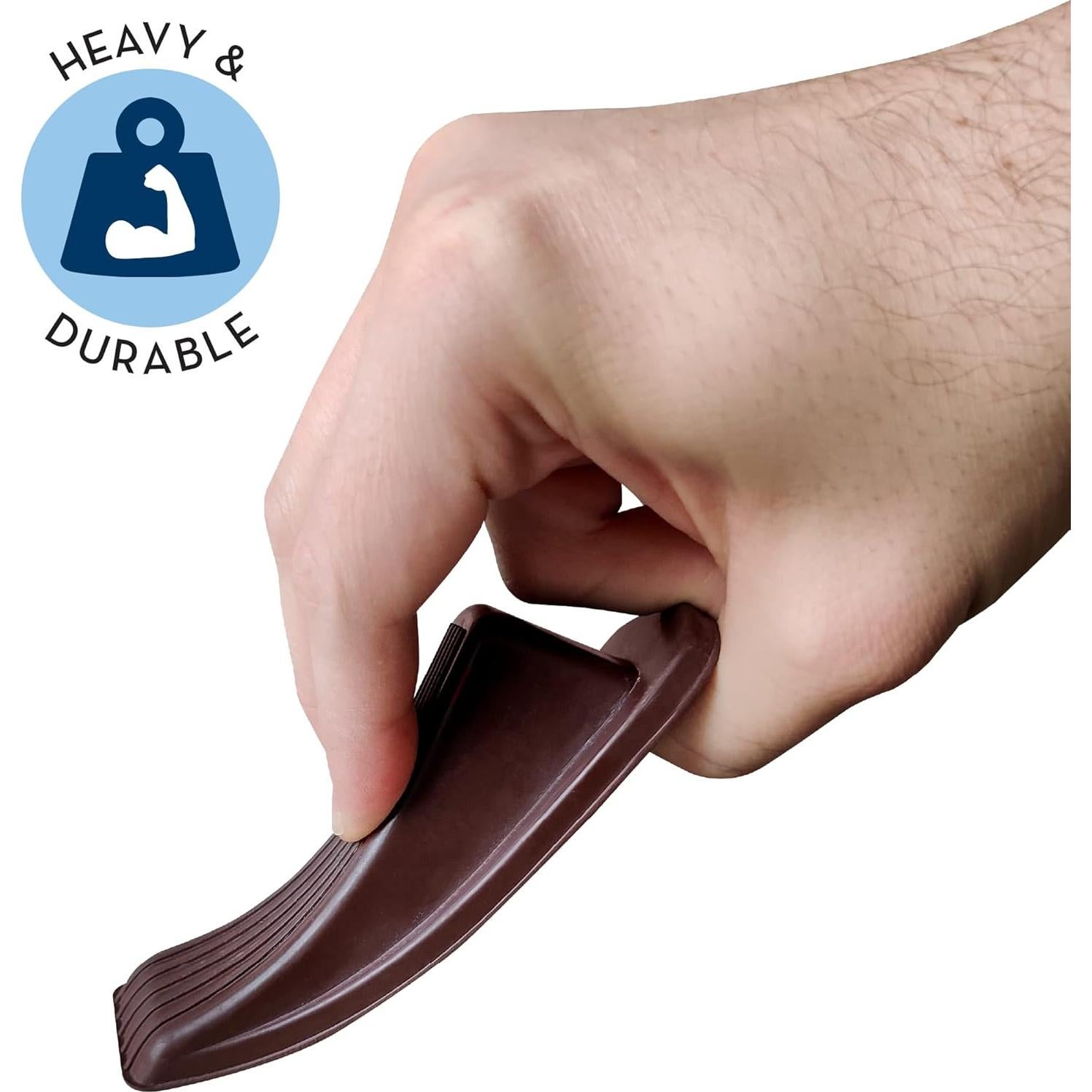 Tope de puerta de goma S&T INC. alta resistencia 4 piezas