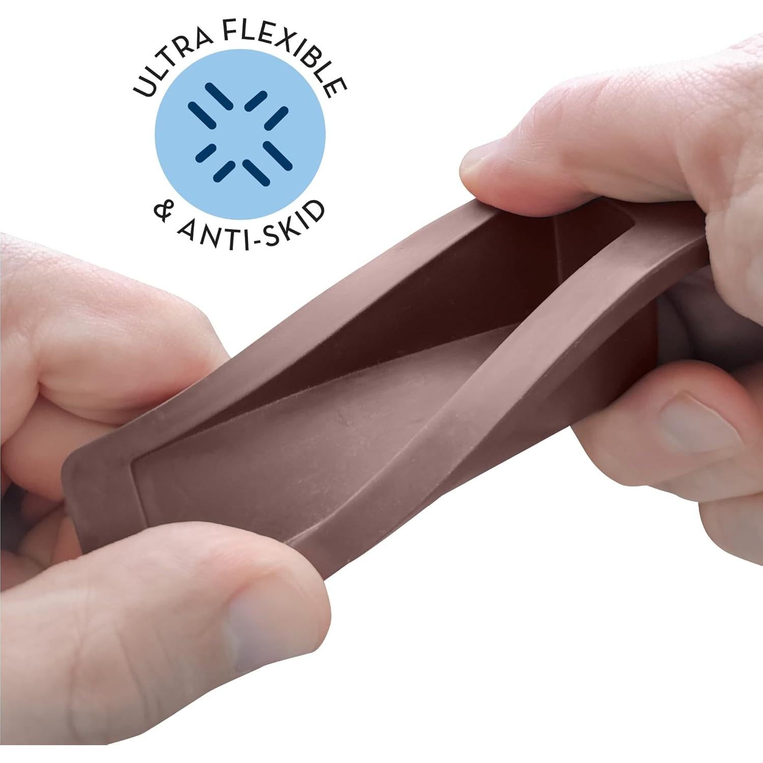 Tope de puerta de goma S&T INC. alta resistencia 4 piezas