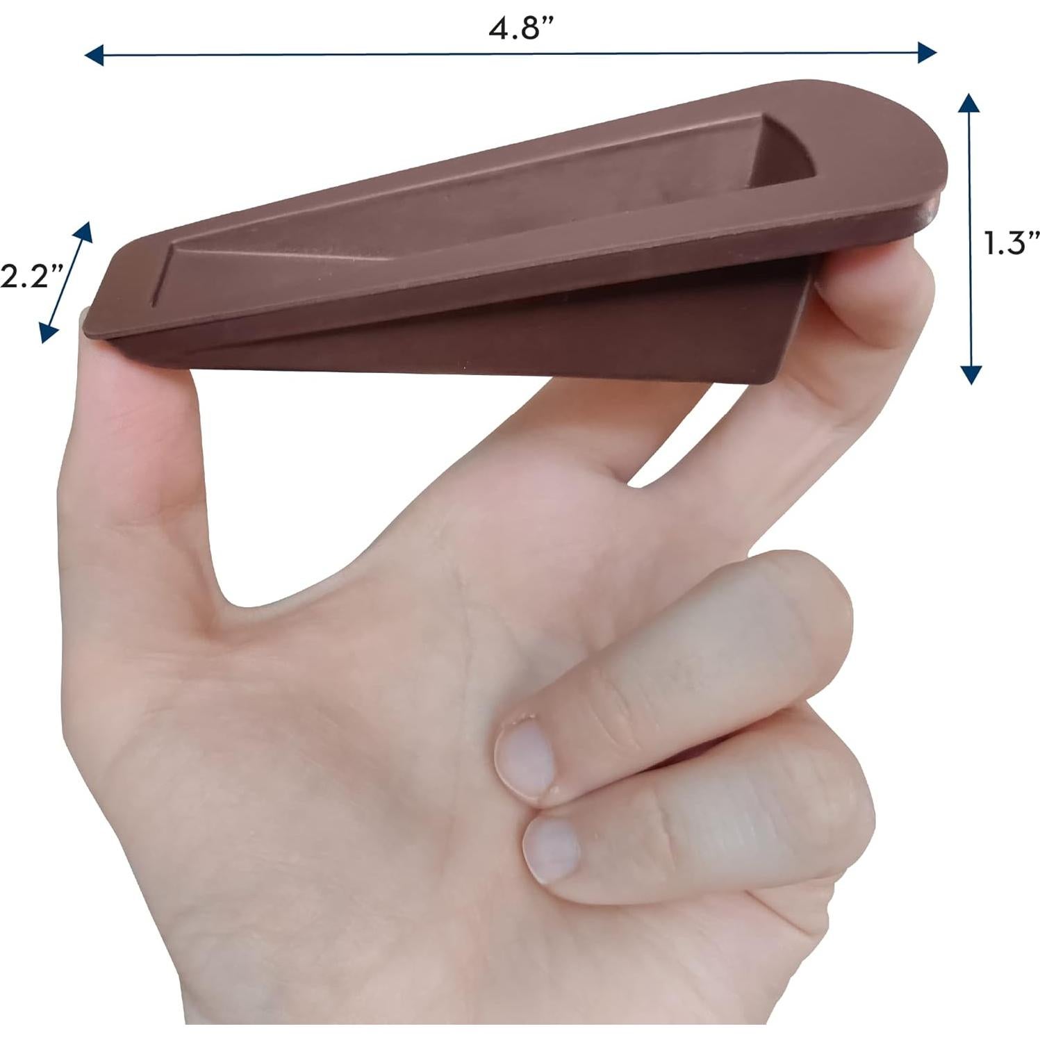 Tope de puerta de goma S&T INC. alta resistencia 4 piezas