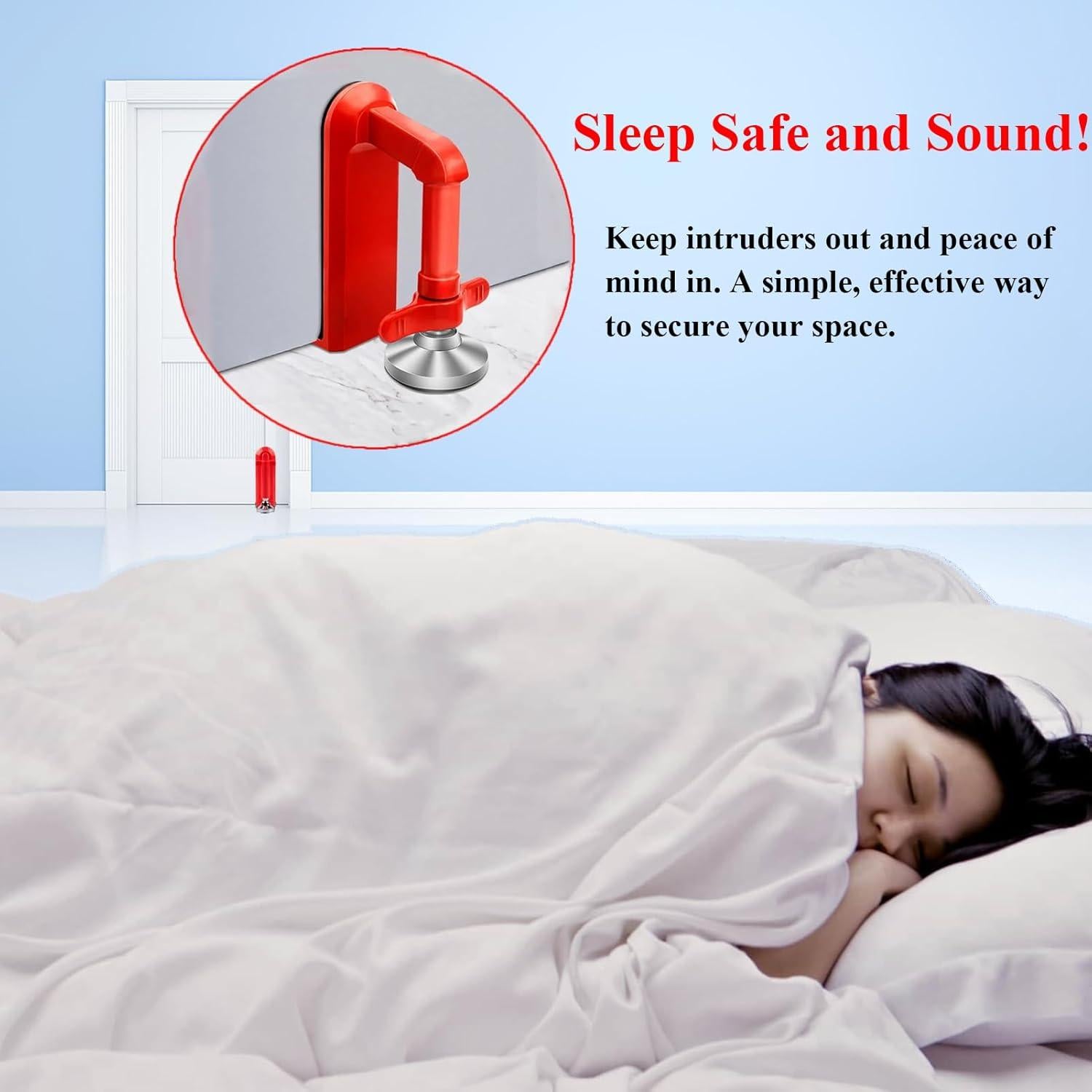 Topes de Puerta de Seguridad MIMIRACLE - Antirrobo Rojo