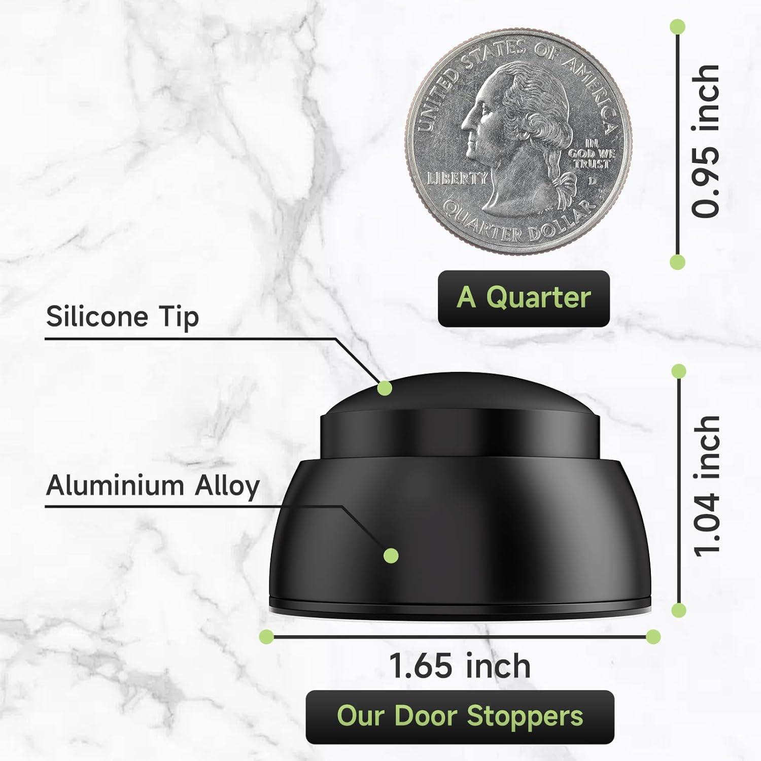 Protector de Pared para Puertas Sckeinwg 2PCS Silicona Negro