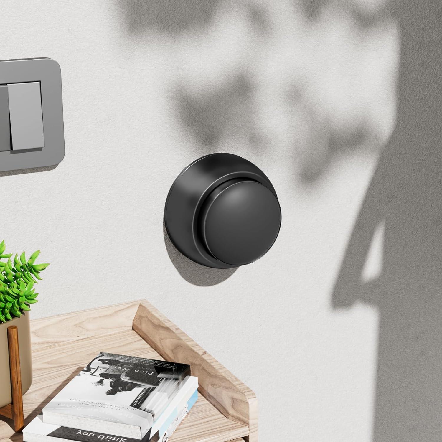 Protector de Pared para Puertas Sckeinwg 2PCS Silicona Negro