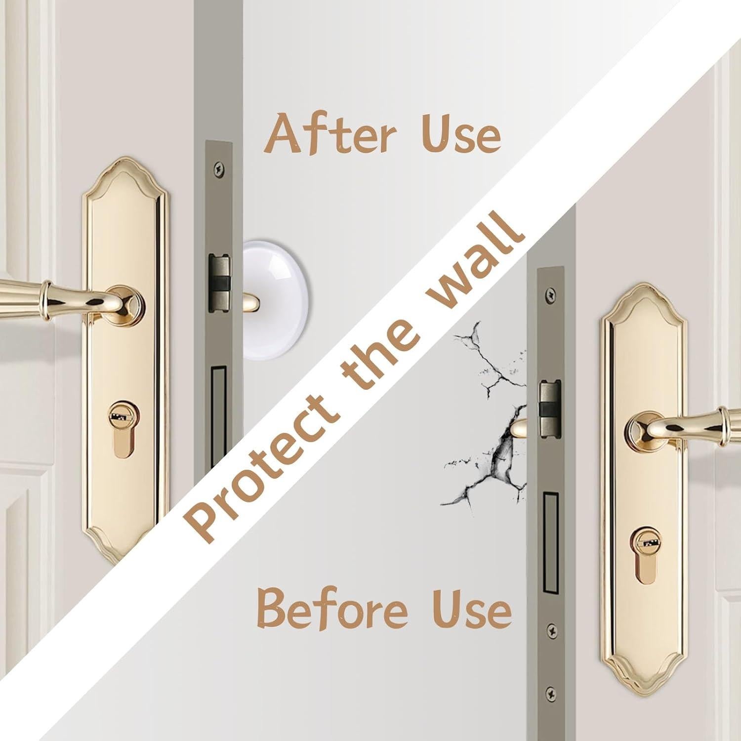 Topes de Puerta de Silicona Horsmiyala, 6 Piezas Transparentes