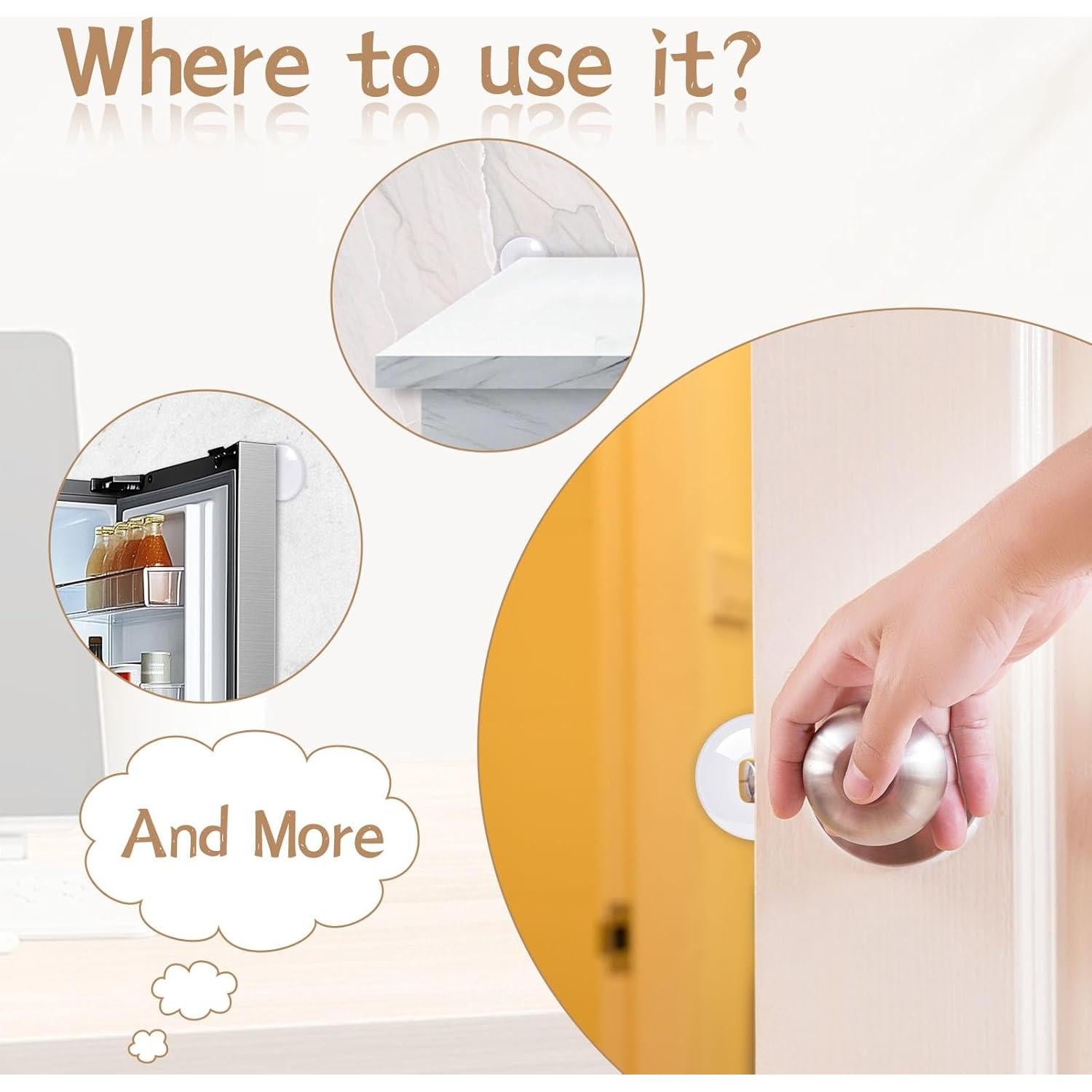 Topes de Puerta de Silicona Horsmiyala, 6 Piezas Transparentes