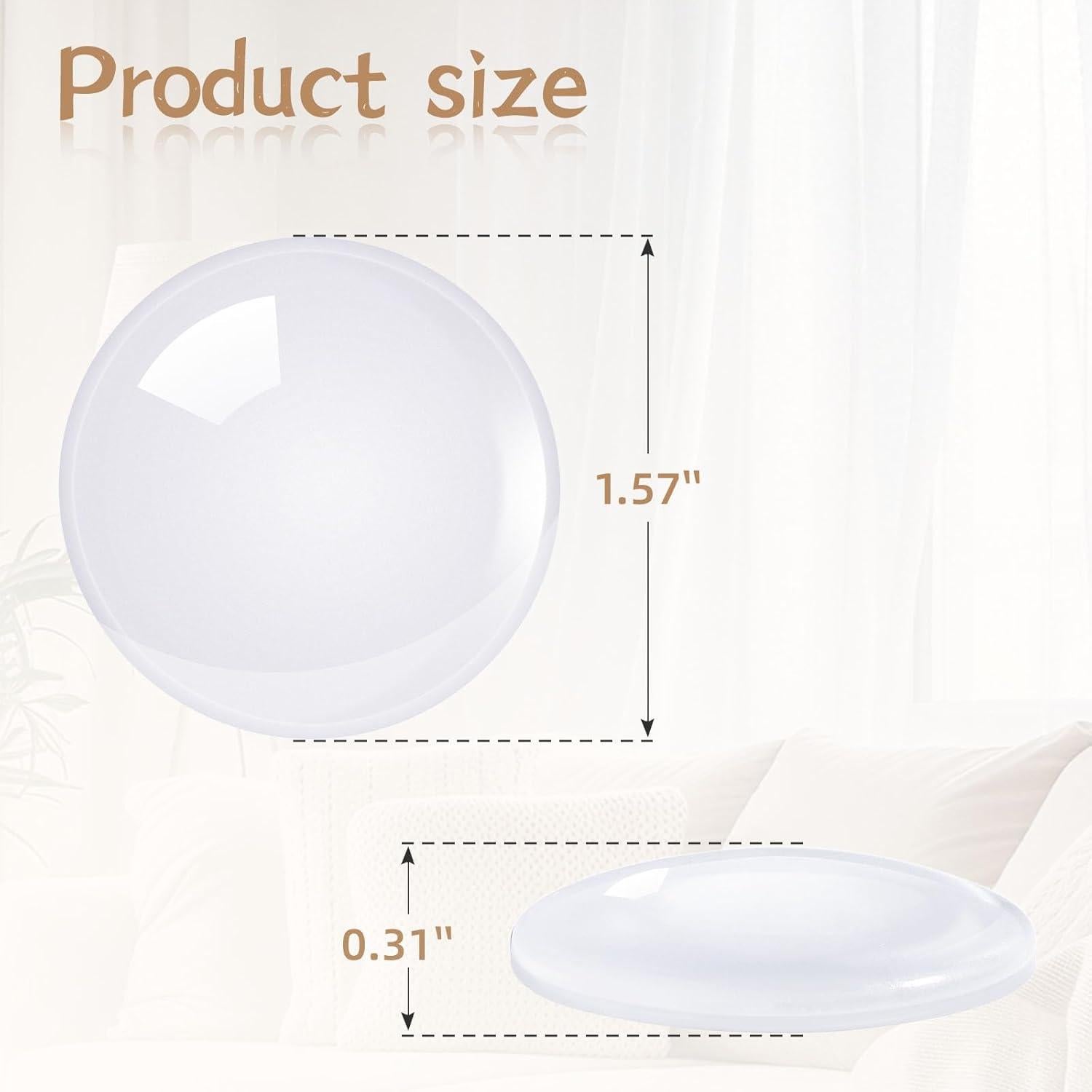 Topes de Puerta de Silicona Horsmiyala, 6 Piezas Transparentes