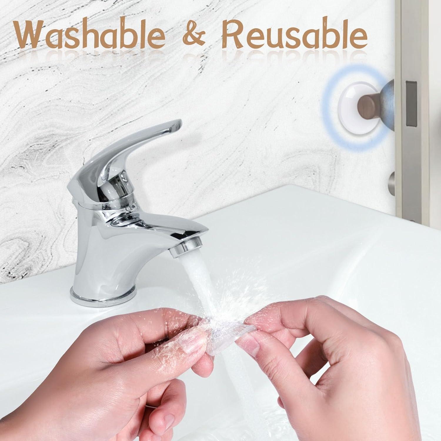 Topes de Puerta de Silicona Horsmiyala, 6 Piezas Transparentes