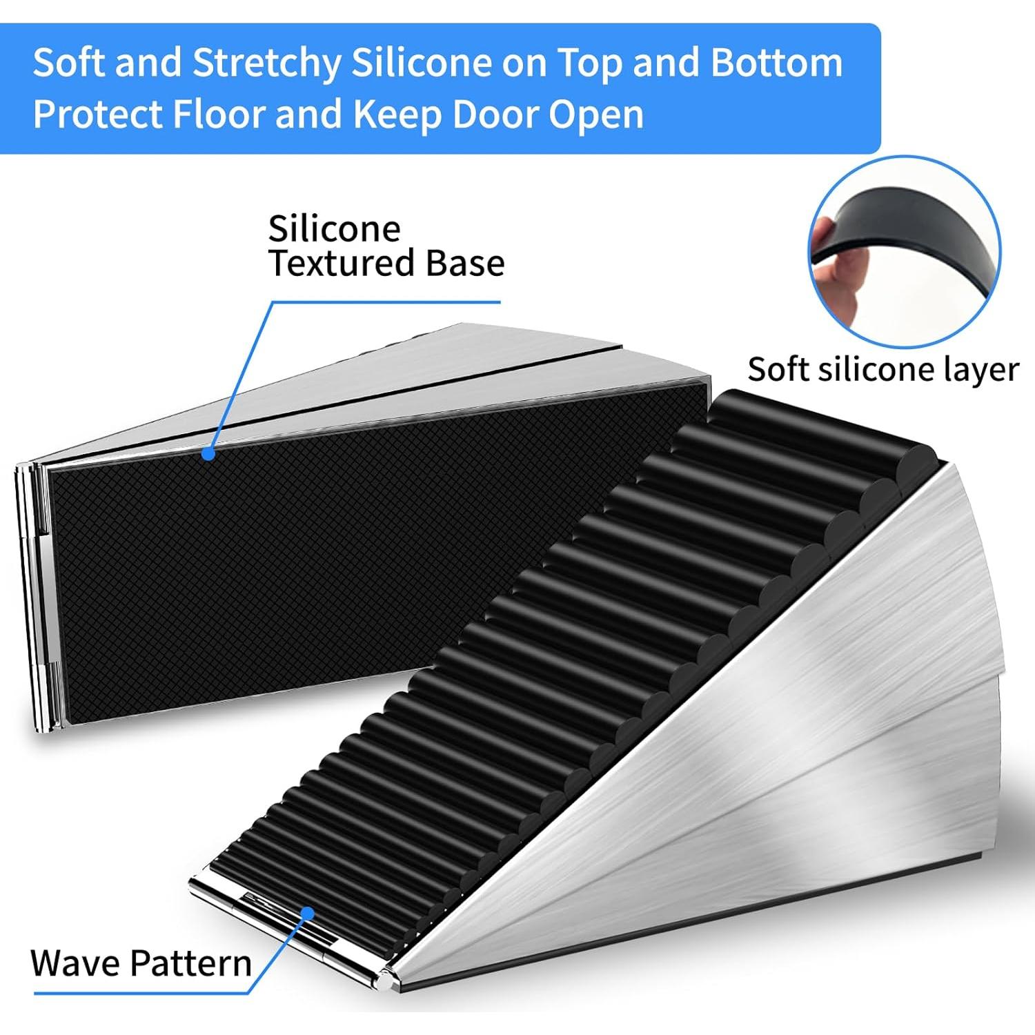 2 Cuñas de Puerta de Metal Mzsyxxm Antideslizantes 76 mm