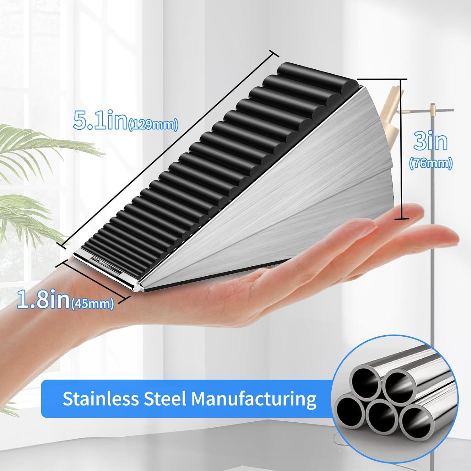 2 Cuñas de Puerta de Metal Mzsyxxm Antideslizantes 76 mm