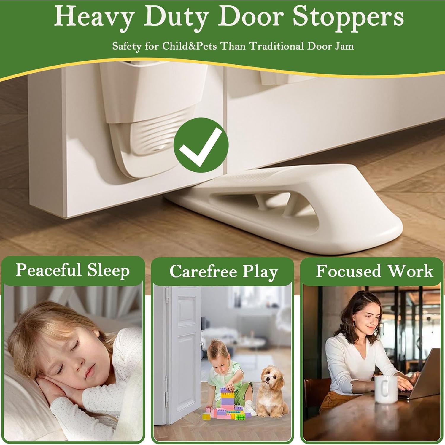 Tapones de Goma Fursafe&Q para Puertas - 2 Paquete Blanco