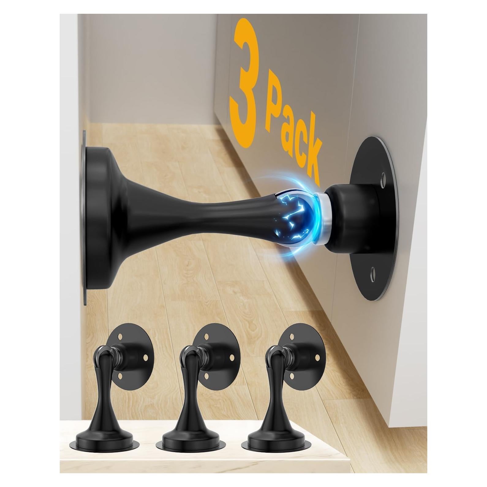 Topes de puerta magnéticos CRANACH - 3 Paquetes Acero Inoxidable