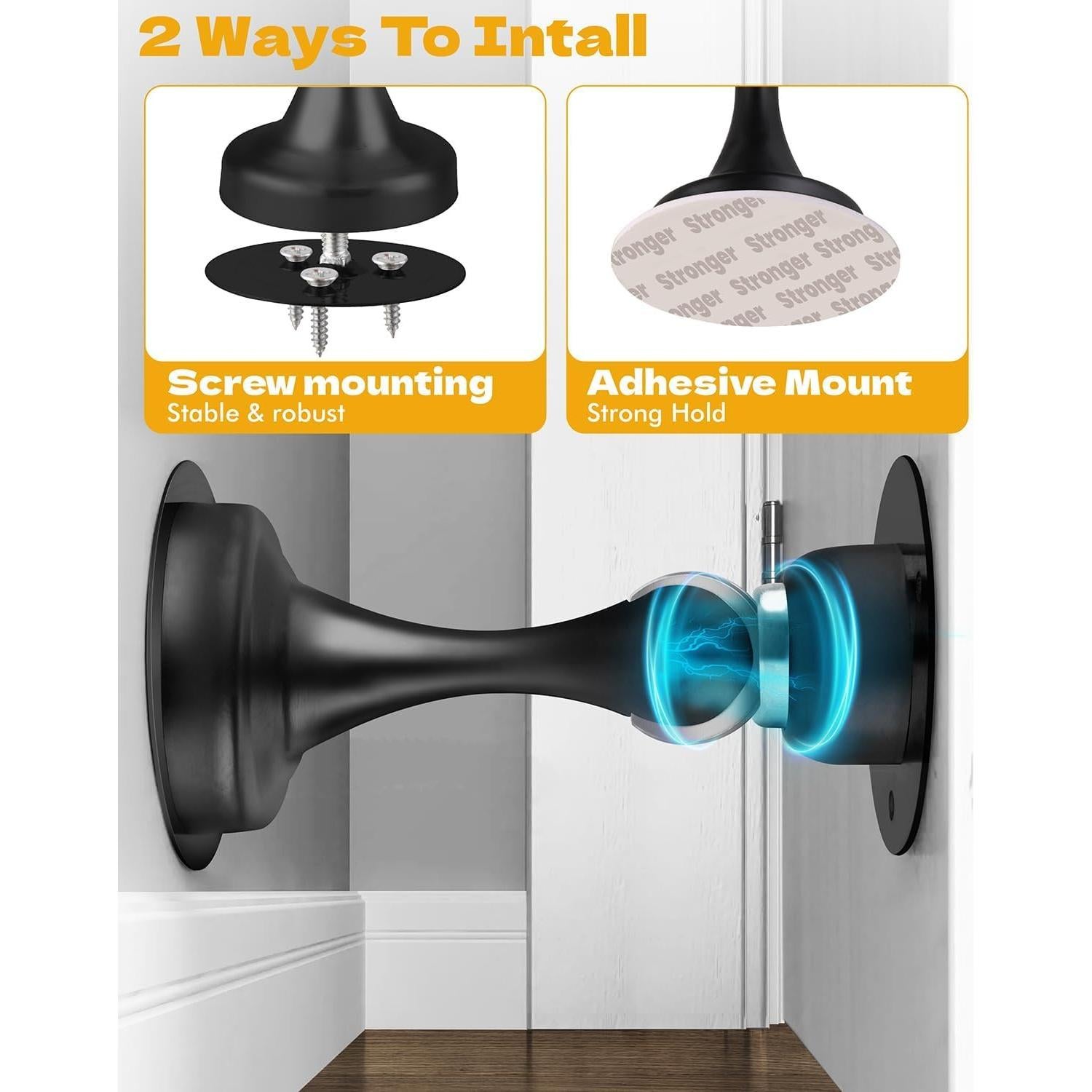 Topes de puerta magnéticos CRANACH - 3 Paquetes Acero Inoxidable