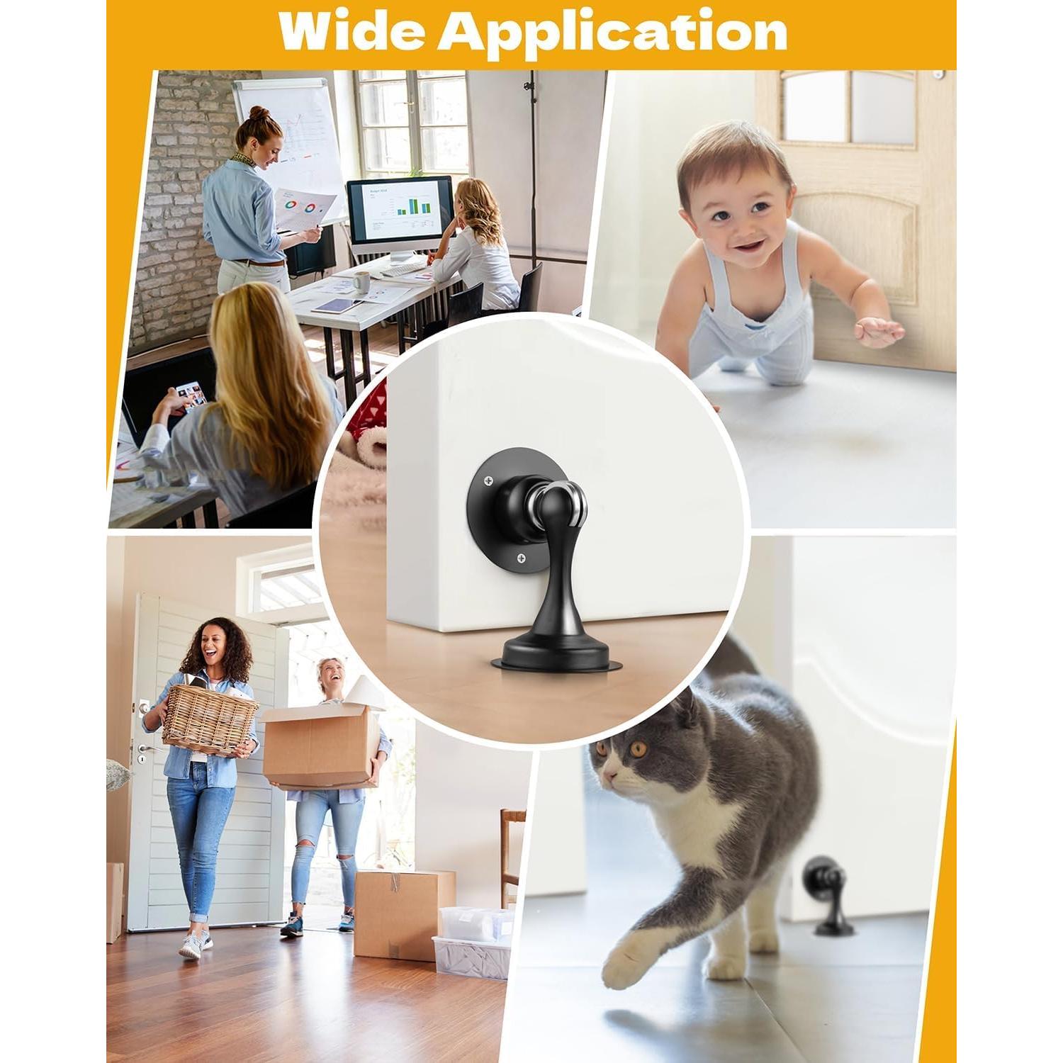 Topes de puerta magnéticos CRANACH - 3 Paquetes Acero Inoxidable