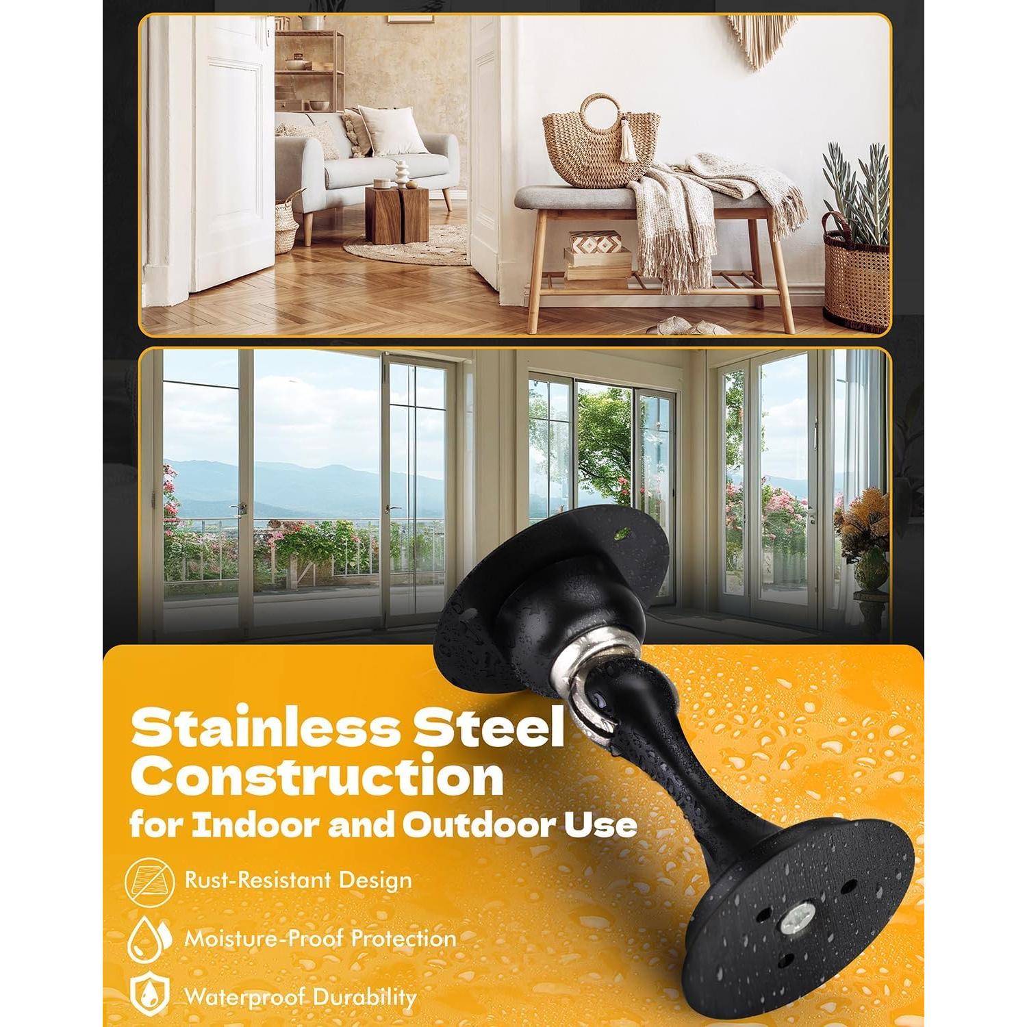 Topes de puerta magnéticos CRANACH - 3 Paquetes Acero Inoxidable