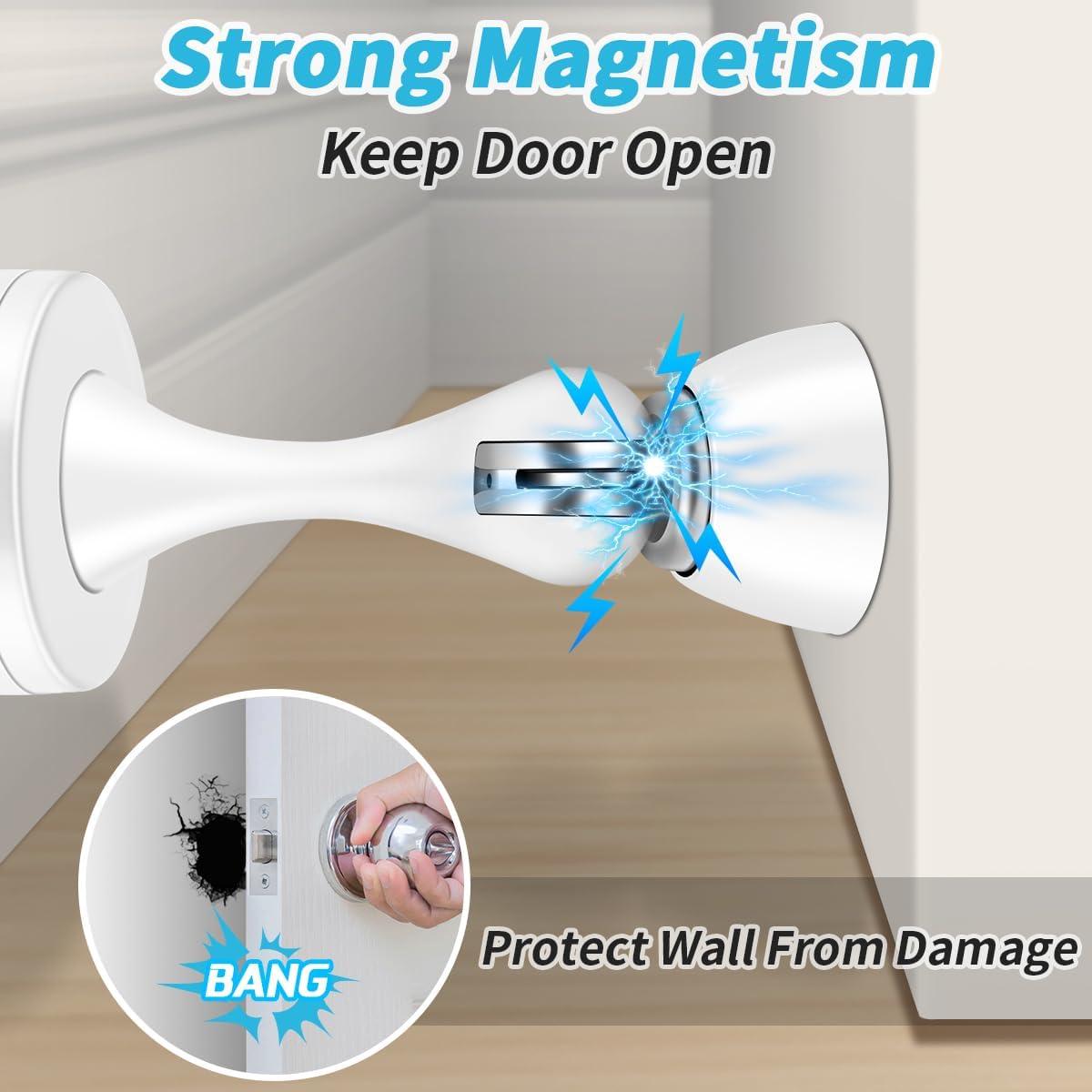 Paradas de Puerta Magnéticas KOLAKO Blancas 2 Paquete Acero Inoxidable