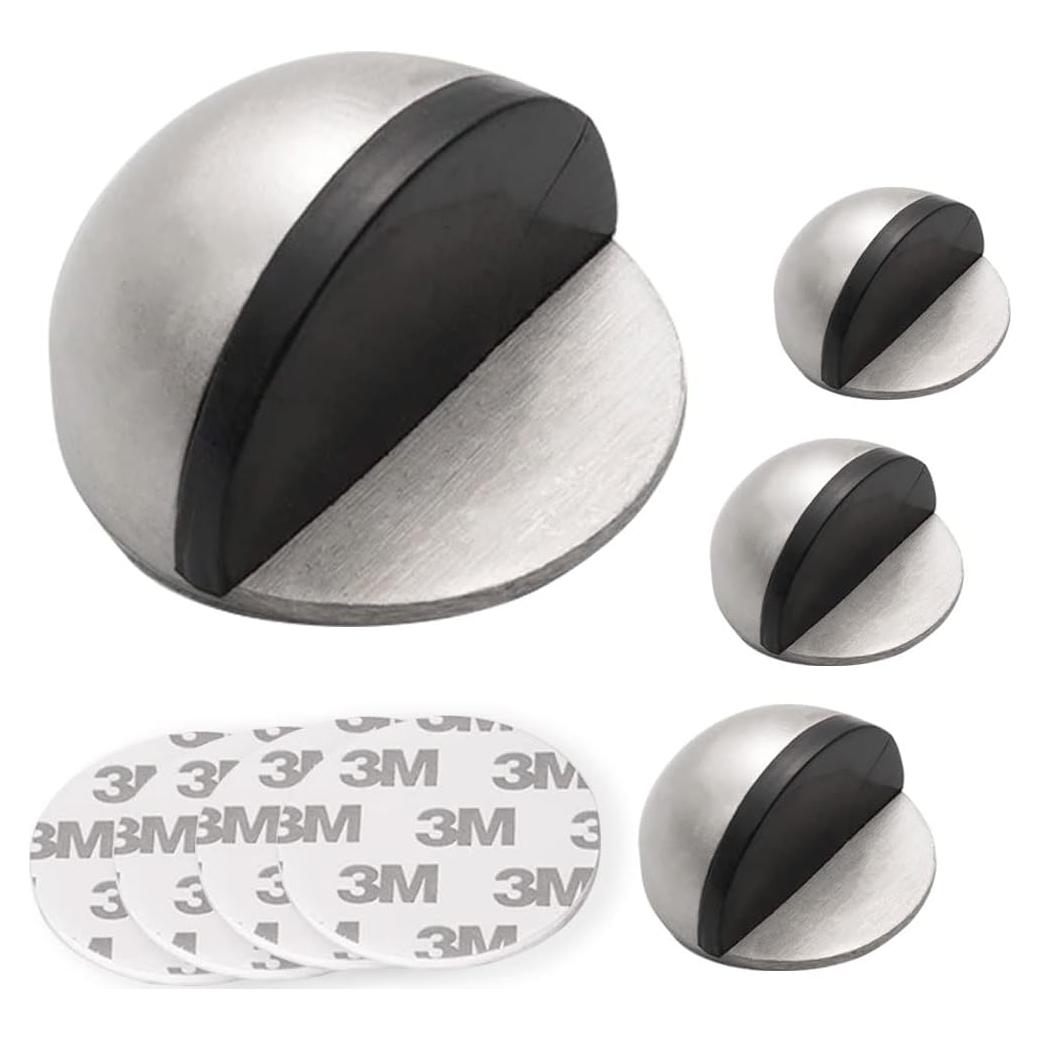 Paquete de 4 topes de puerta UELSTFLY de acero inoxidable