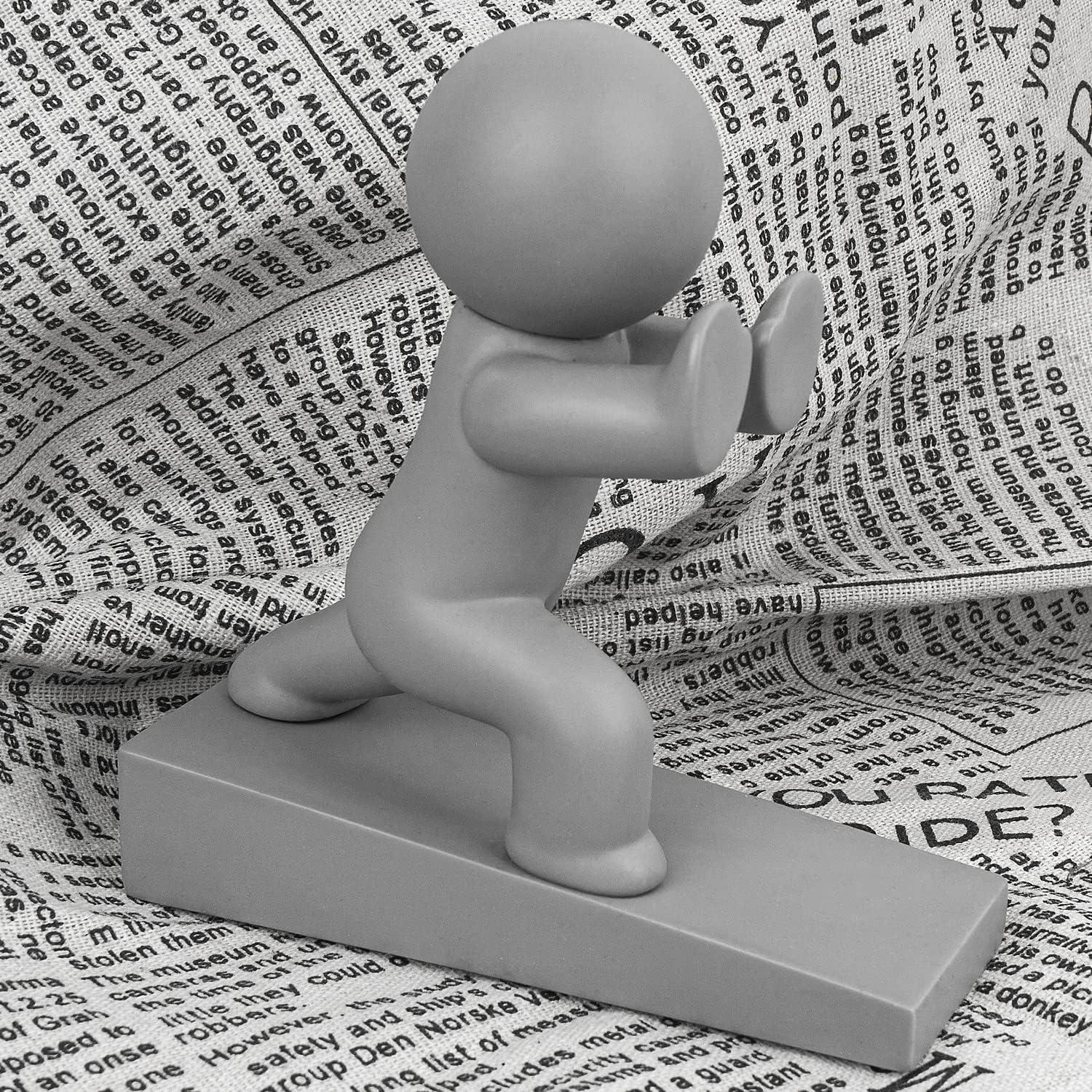 Tope de Puerta Decorativo Omoojee Gris Antideslizante 1 Pz