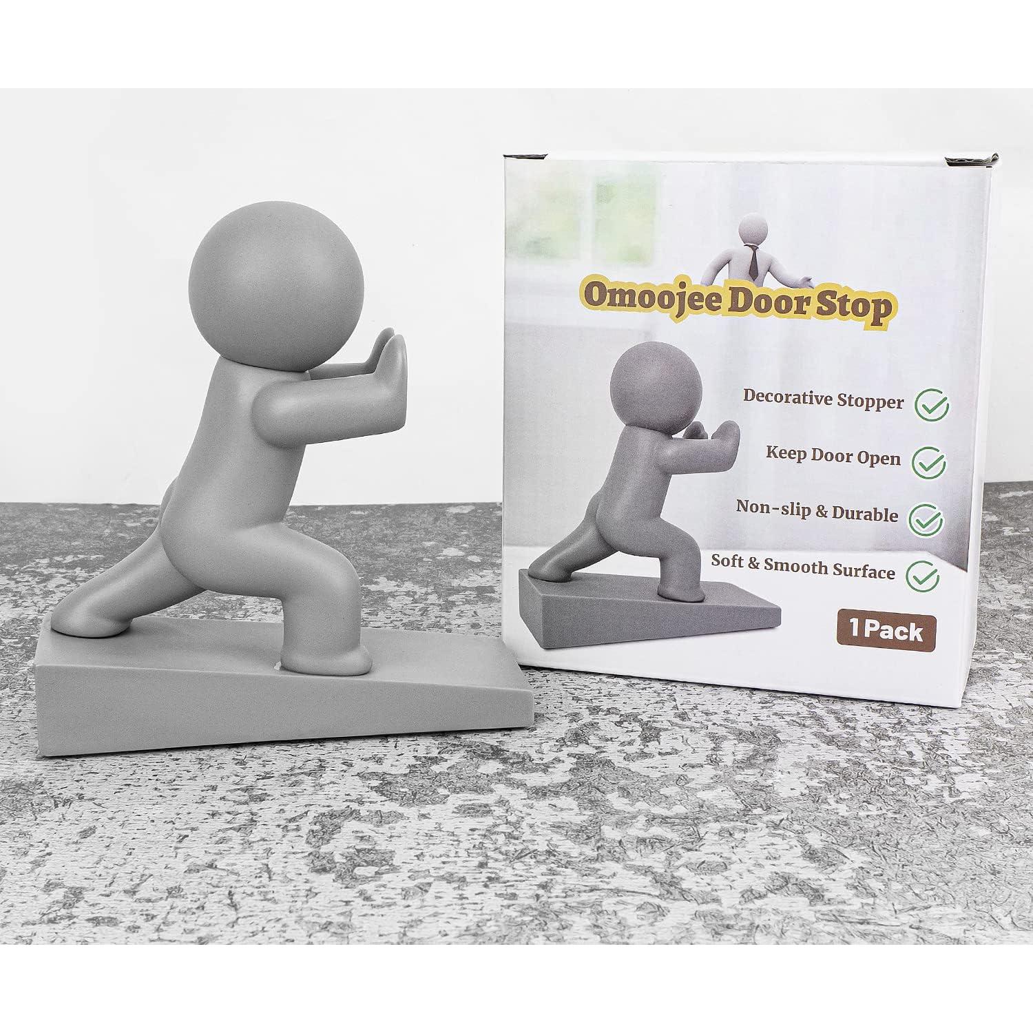 Tope de Puerta Decorativo Omoojee Gris Antideslizante 1 Pz