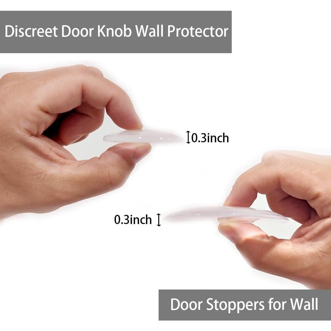 Topes de puerta Amasodaon transparentes 8 piezas 5.08 cm